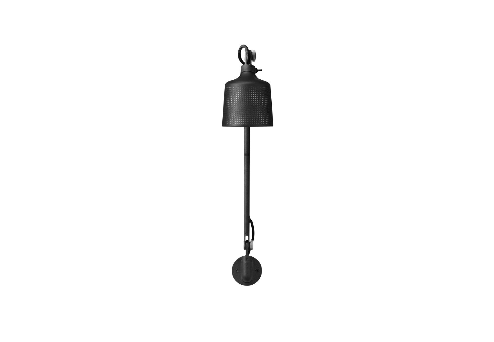 Wall lamp with arm 522 black metal