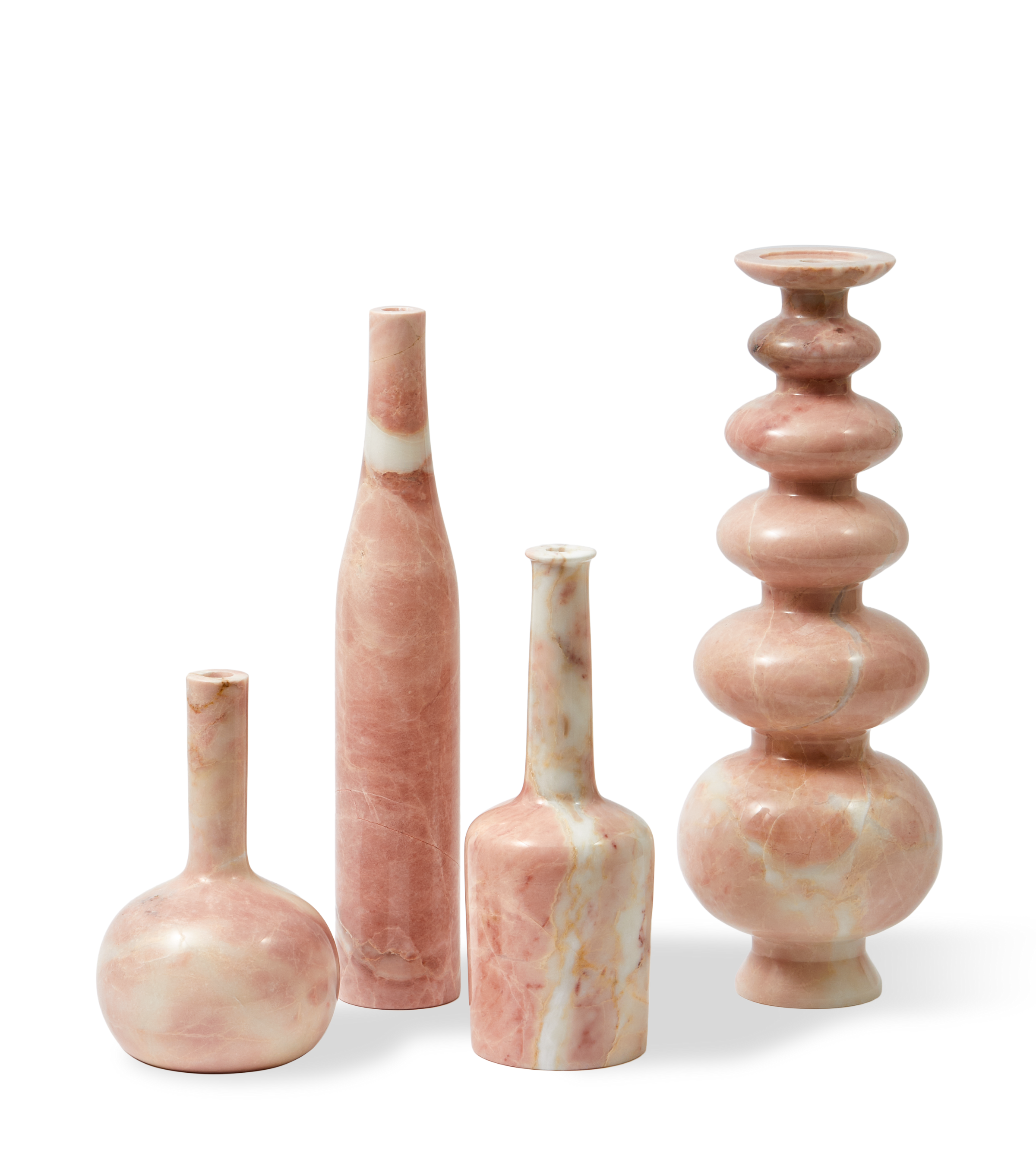 HERITAGE WHISKEY Kerzenständer hellrosa Marmor