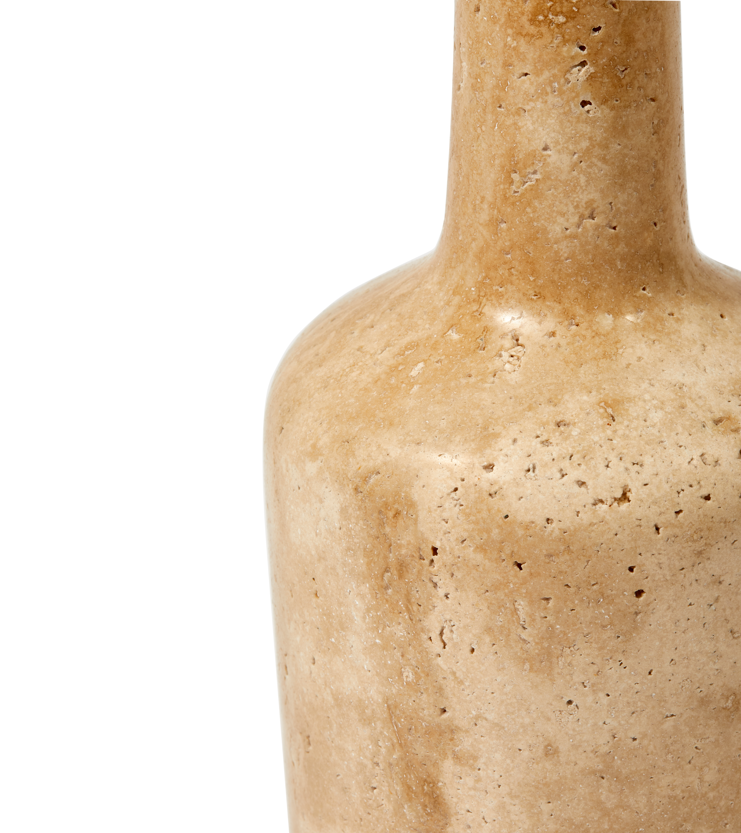 HERITAGE WHISKEY beige travertine candlestick