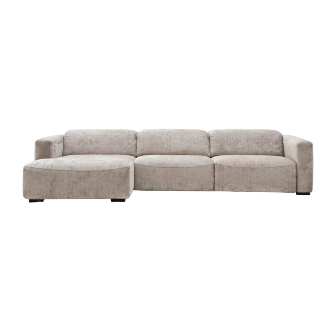 Left-sided upholstered WAVE corner sofa