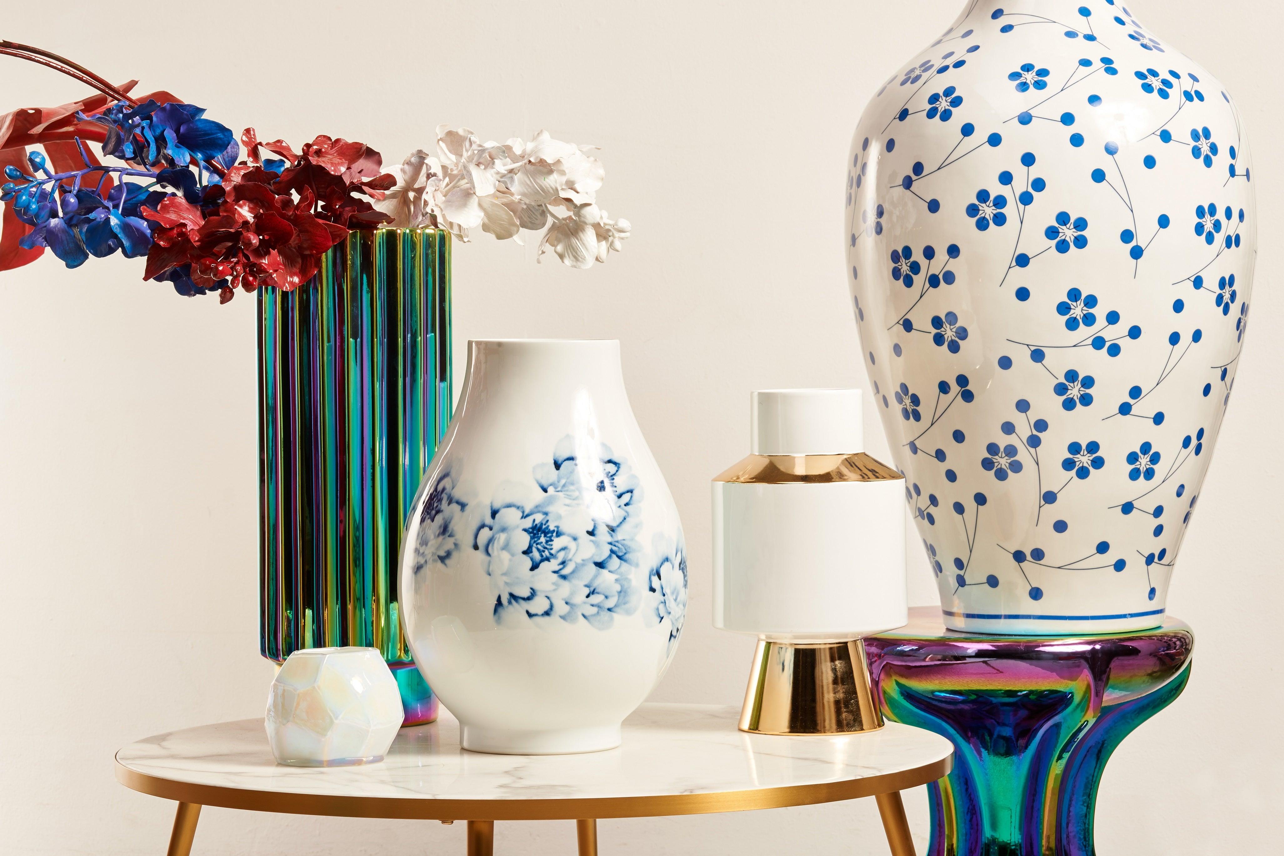 Wazon OBJECT biały ze złotym Pols Potten Eye on Design