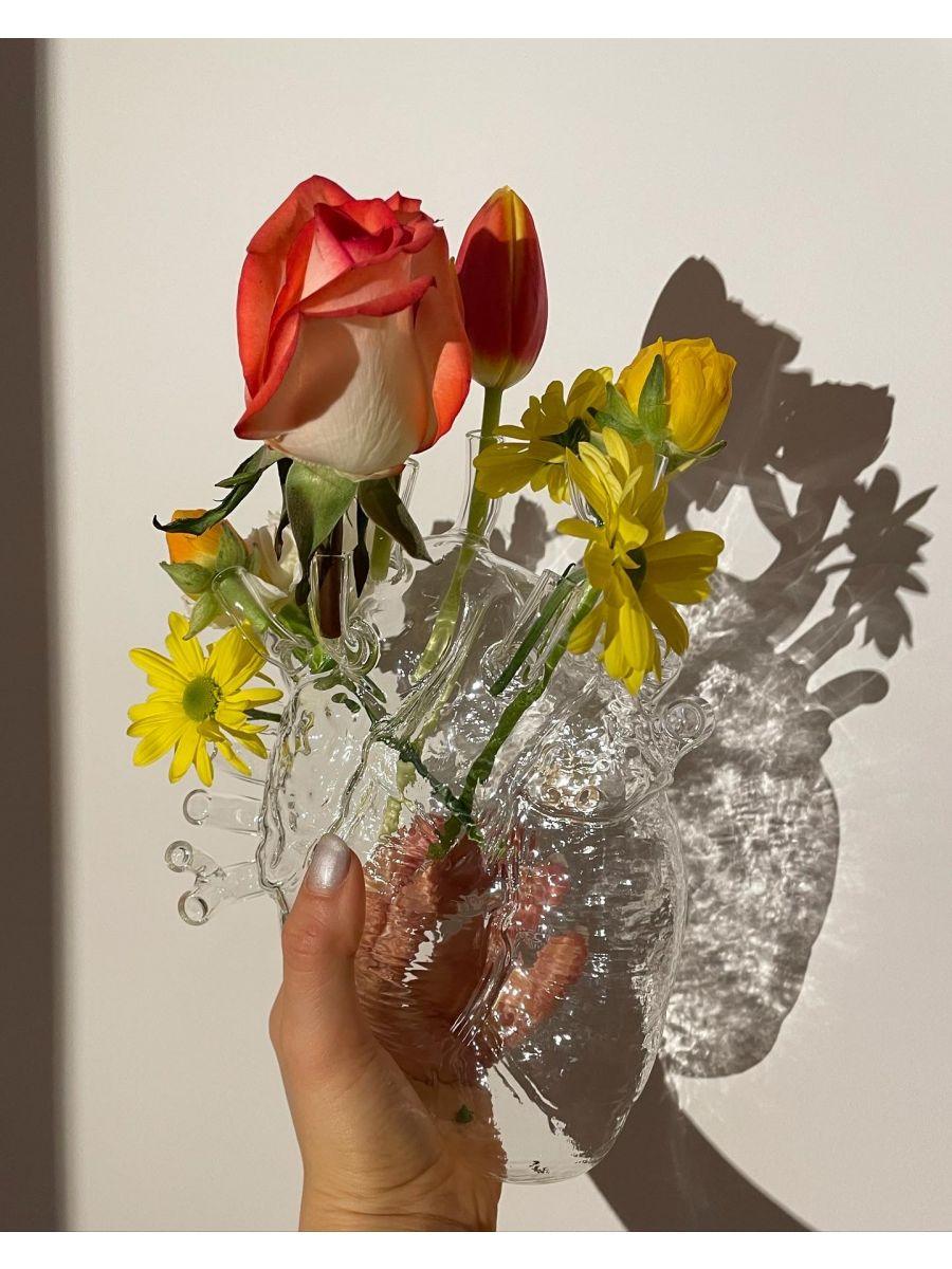 Wazon szklany LOVE IN BLOOM przezroczysty Seletti Eye on Design