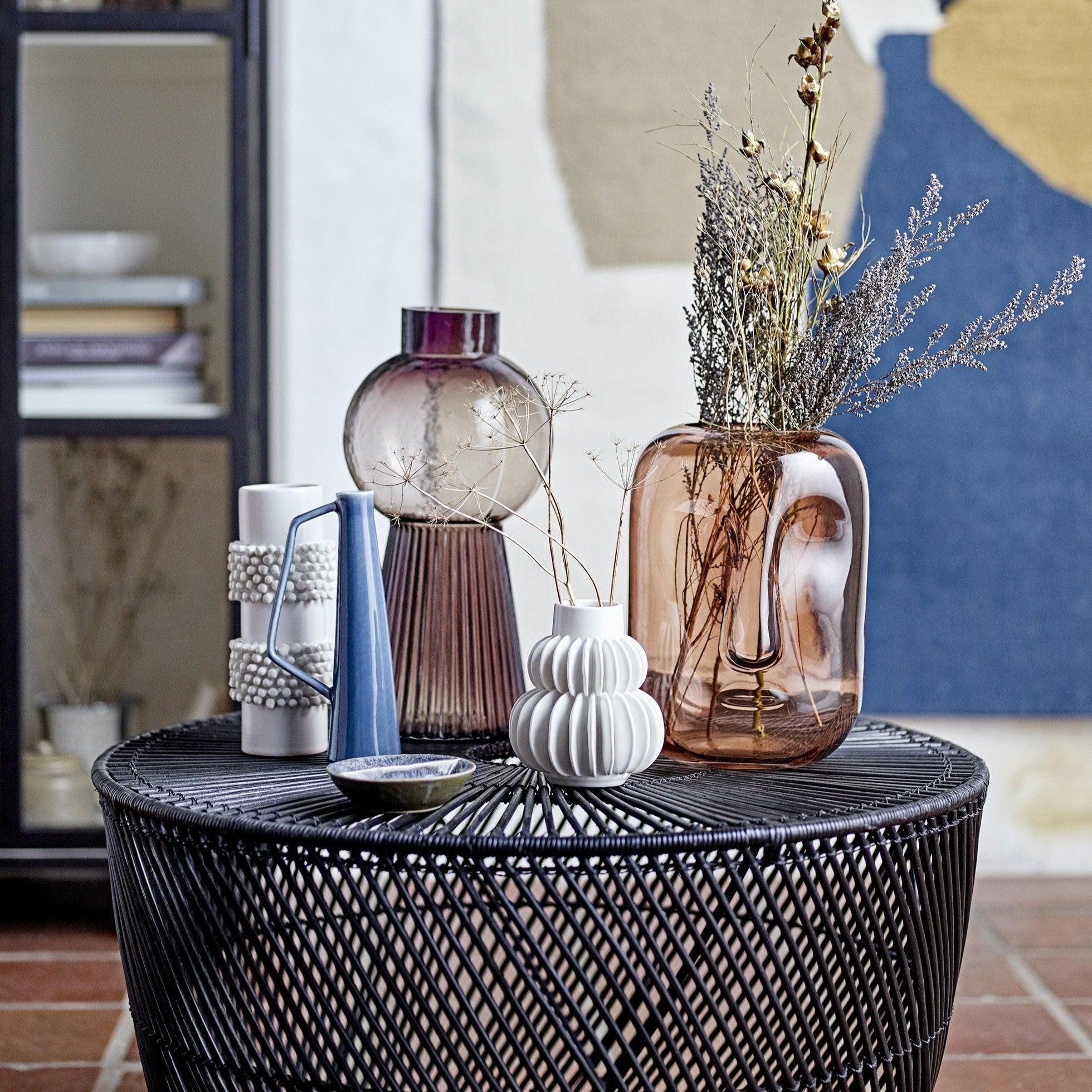 Wazon z motywem twarzy ze szkła Bloomingville Eye on Design