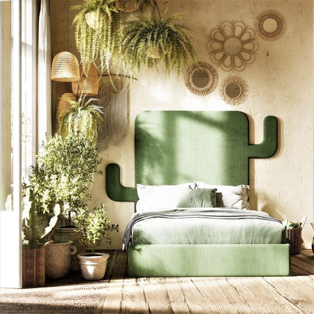 Wezgłowie CACTUS jasnozielony Happy Barok Eye on Design