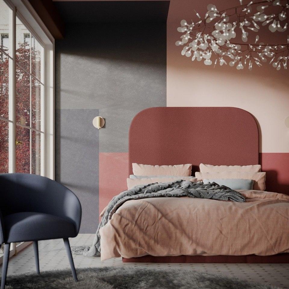 Wezgłowie PLUM 5 brązowy Happy Barok Eye on Design