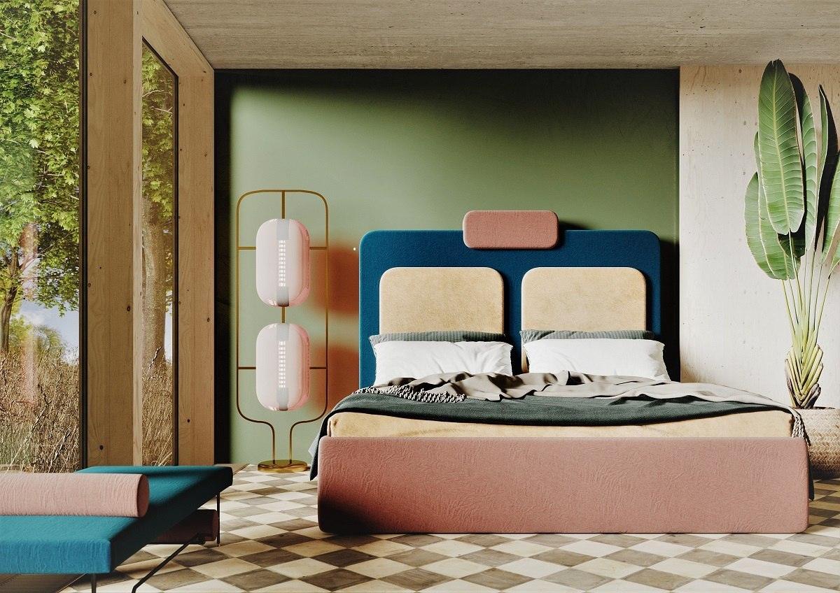 Wezgłowie PLUM 7 niebieski Happy Barok Eye on Design