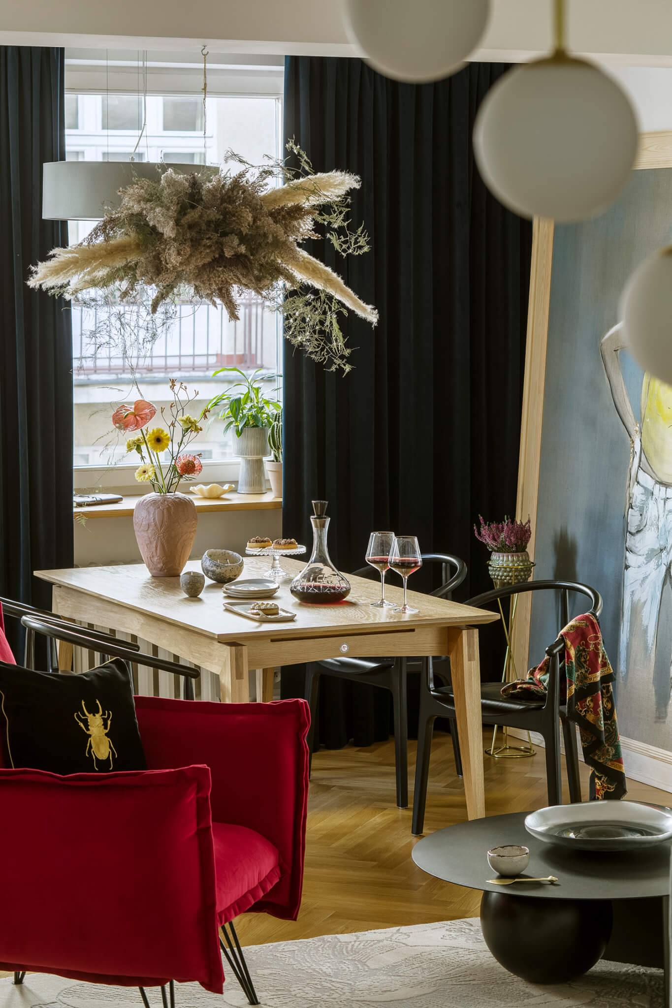 Ausziehbarer Tisch WIDEN aus natürlichem Eichenholz