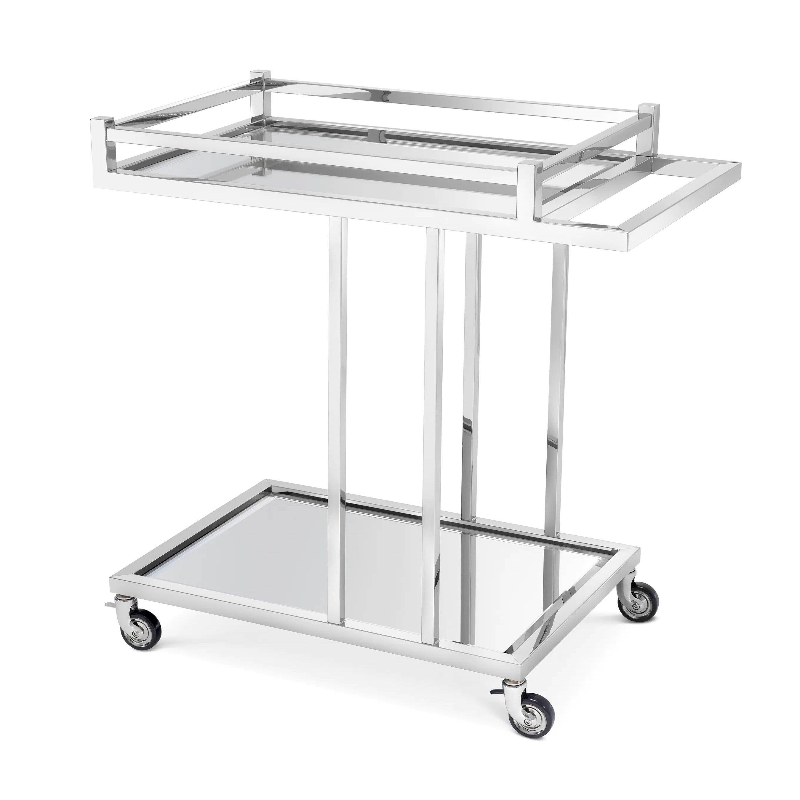 Wózek barowy BEVERLY HILLS stal polerowana Eichholtz Eye on Design