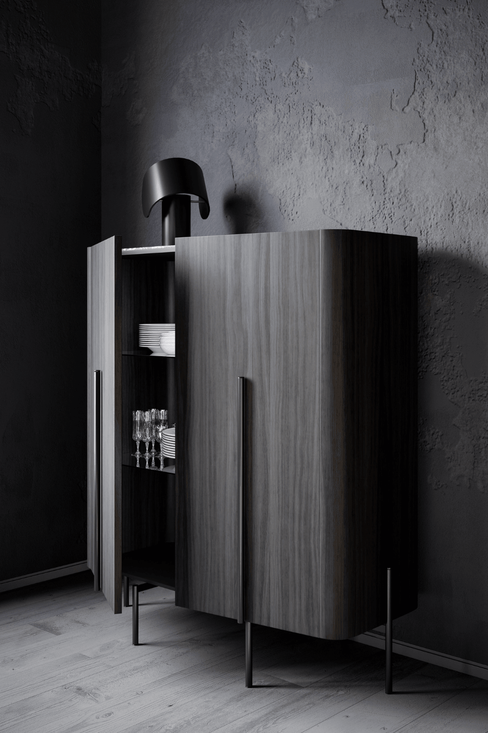 Wysoka szafka CAILLOU drewniany Liu Jo Living Eye on Design