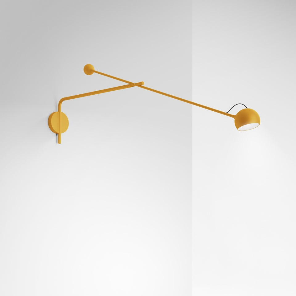 Wandleuchte mit verstellbarem Arm IXA L sonnengelb