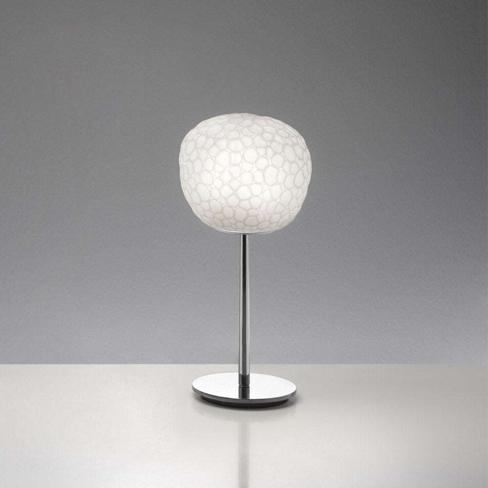 Meteorite Stem Table Lamp White
