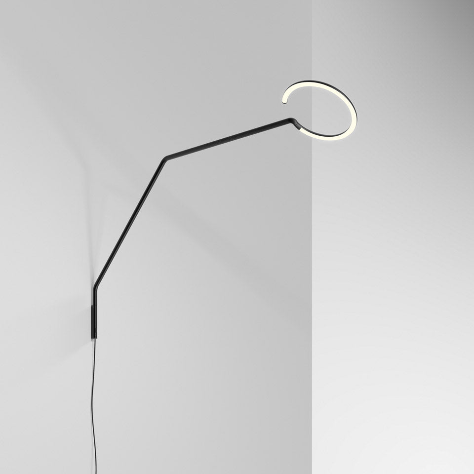 Wandleuchte mit Arm VINE LIGHT L schwarz