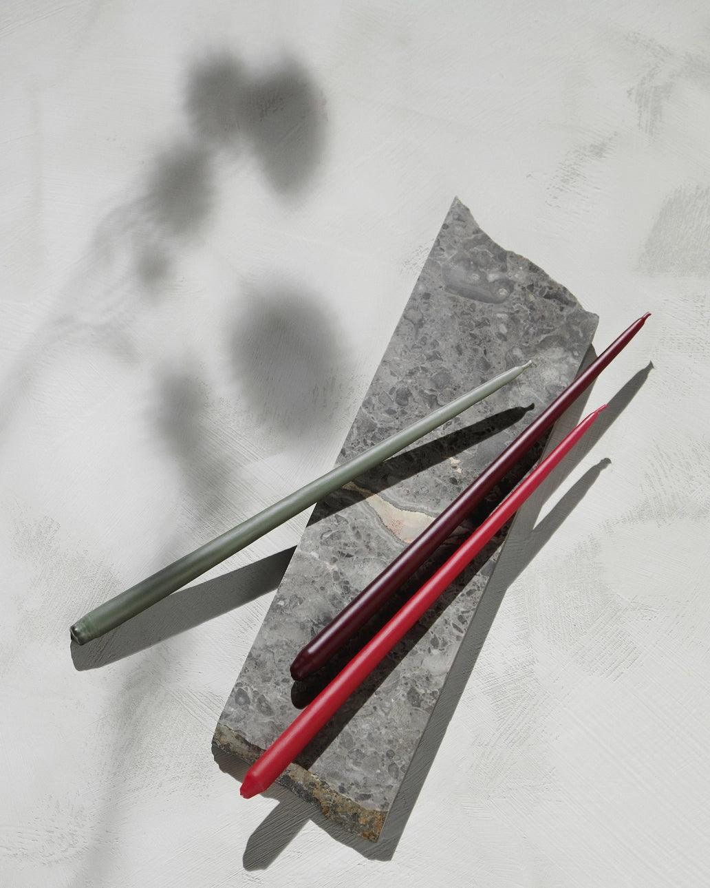 Zestaw 6 świeczek STOFF NAGEL burgundowy Stoff Nagel Eye on Design