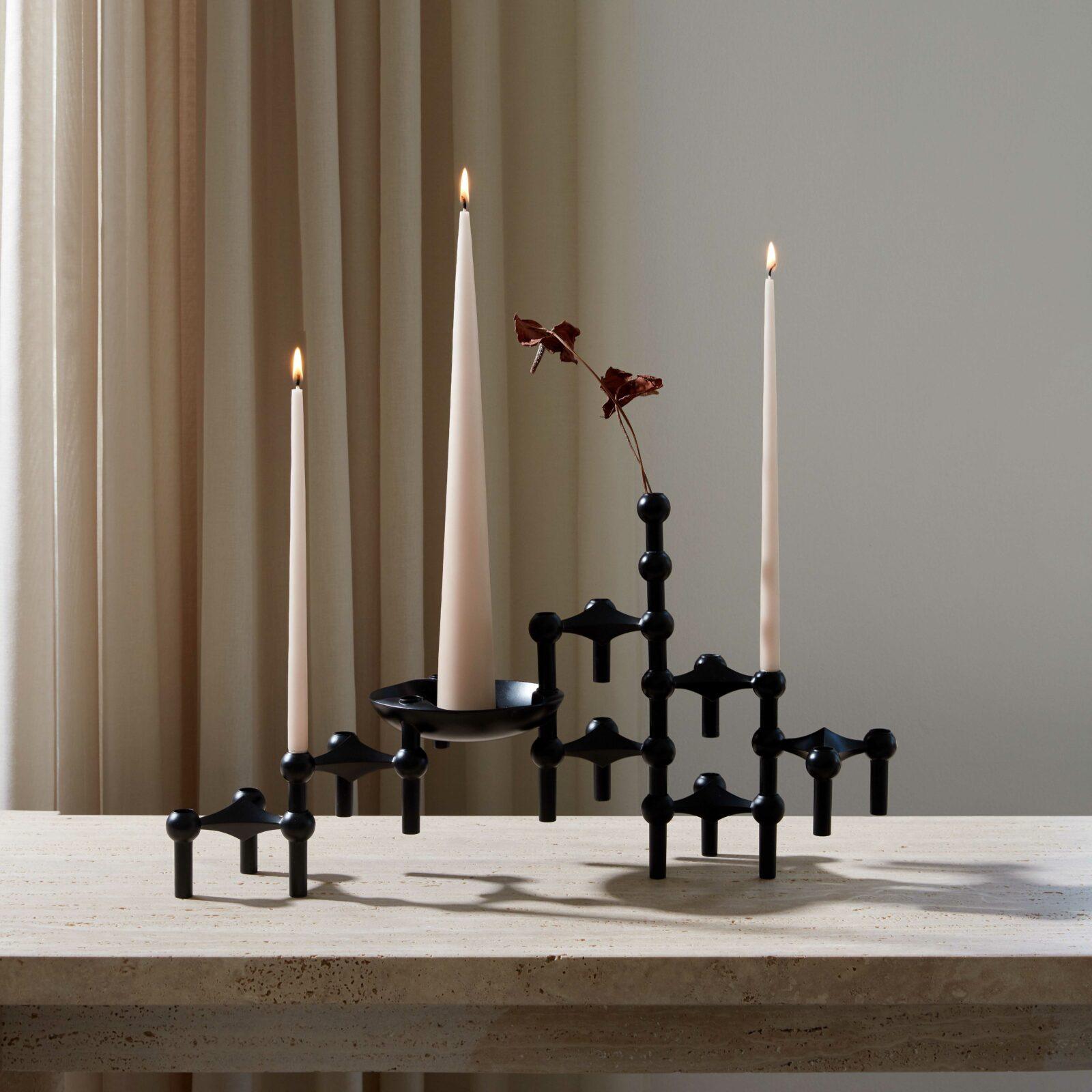 Zestaw 6 świeczek STOFF NAGEL kremowy beż Stoff Nagel Eye on Design