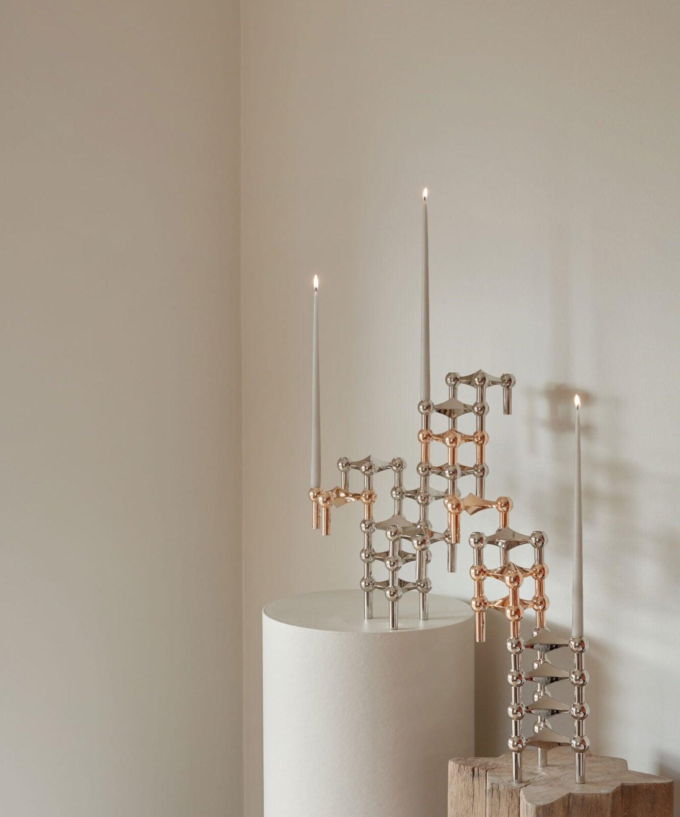 Zestaw 6 świeczek STOFF NAGEL piaskowy Stoff Nagel Eye on Design