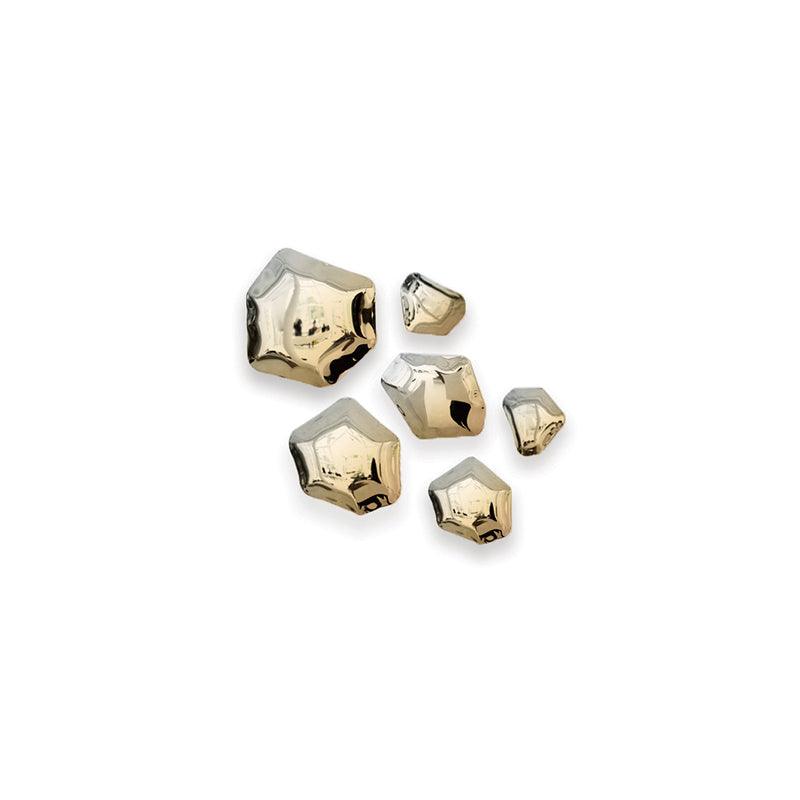 Zestaw dekoracyjnych wieszaków KAMYKI heat złoty Zieta Studio Eye on Design