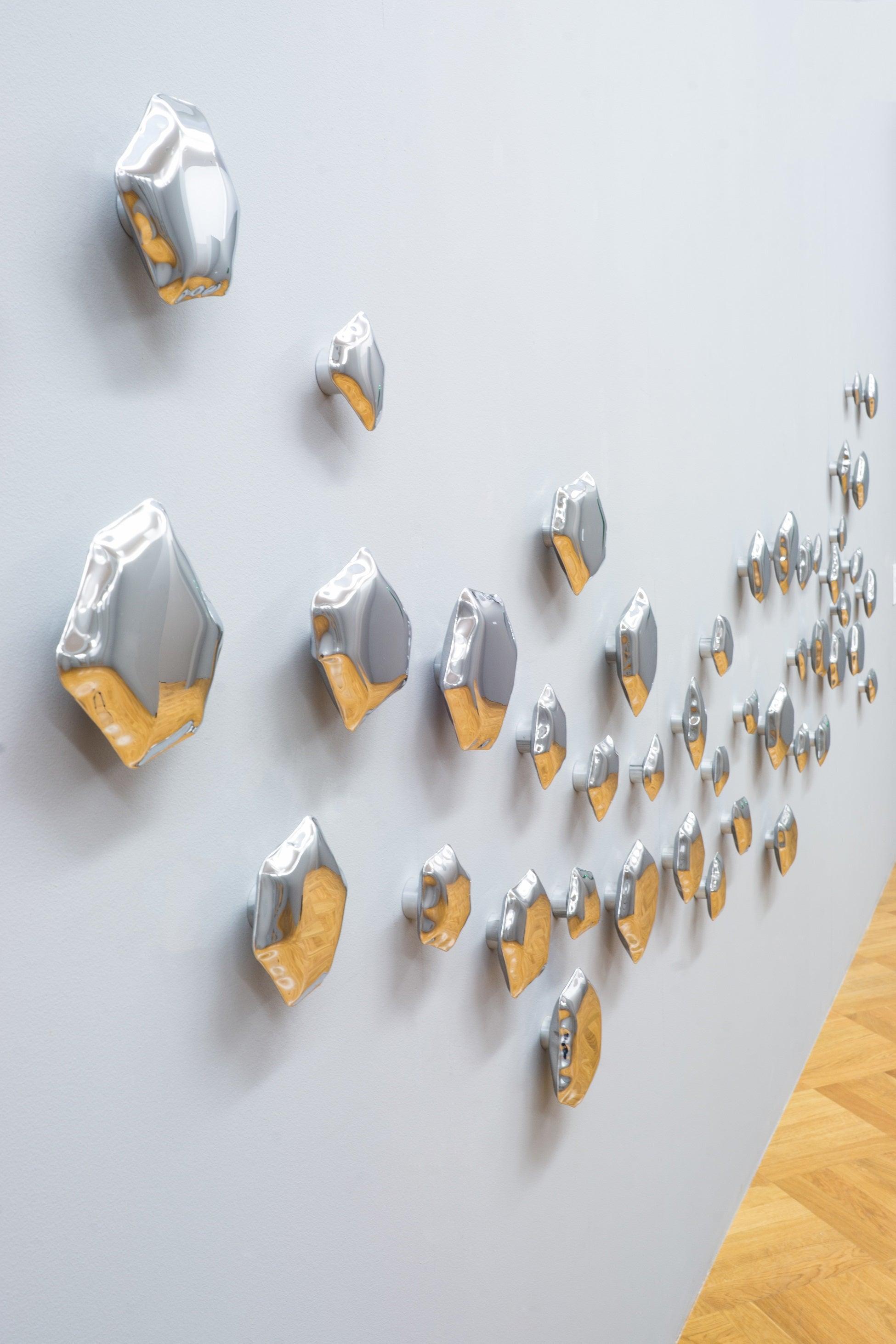 Zestaw dekoracyjnych wieszaków KAMYKI inox Zieta Studio Eye on Design