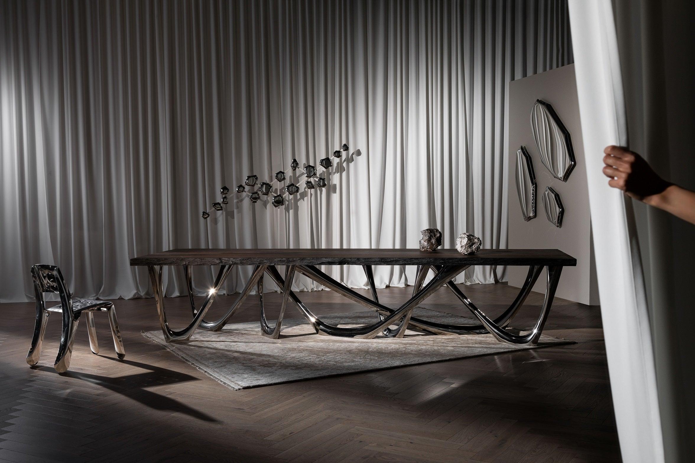 Zestaw dekoracyjnych wieszaków KAMYKI inox Zieta Studio Eye on Design