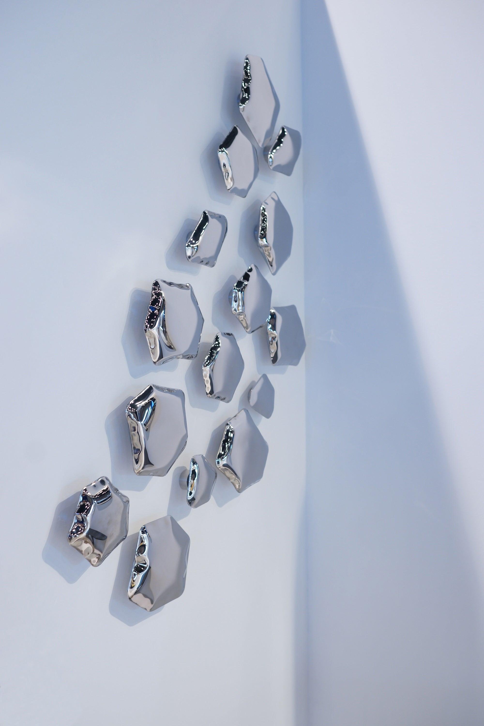 Zestaw dekoracyjnych wieszaków KAMYKI inox Zieta Studio Eye on Design