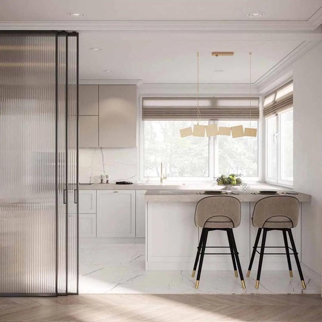 Zestaw hokerów aksamitnych CLIFF ciemnobeżowy Eichholtz Eye on Design