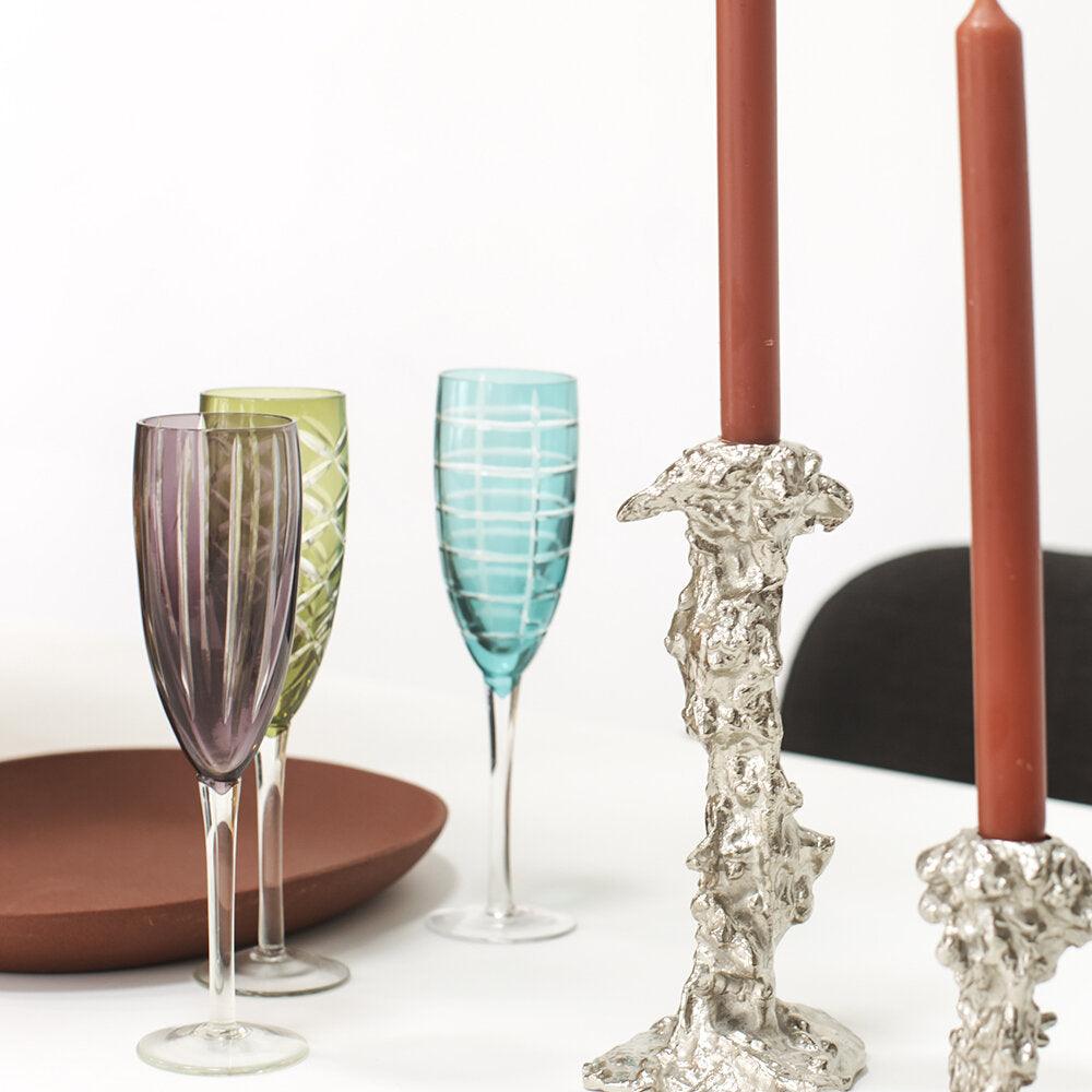 Zestaw kieliszków do szampana CUTTINGS kolorowy Pols Potten Eye on Design