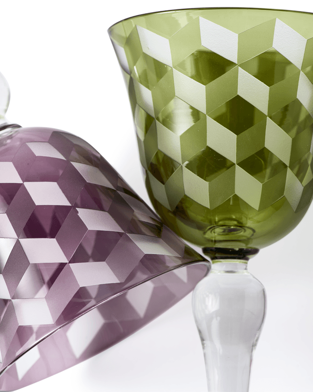 Zestaw kieliszków do wina BLOCKS kolorowy Pols Potten Eye on Design