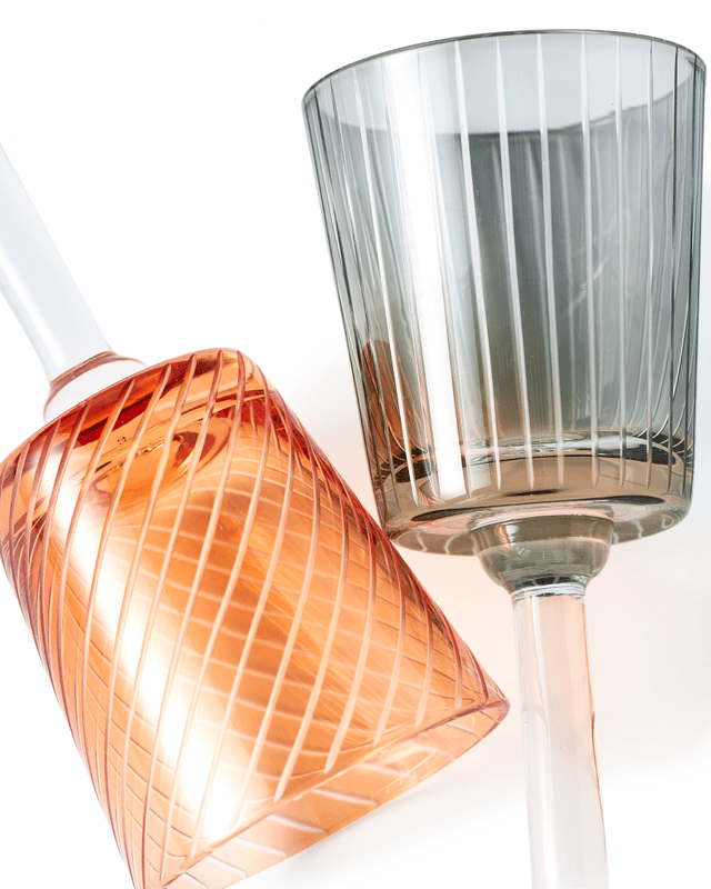 Zestaw kieliszków do wina LIBRARY brązowy Pols Potten Eye on Design