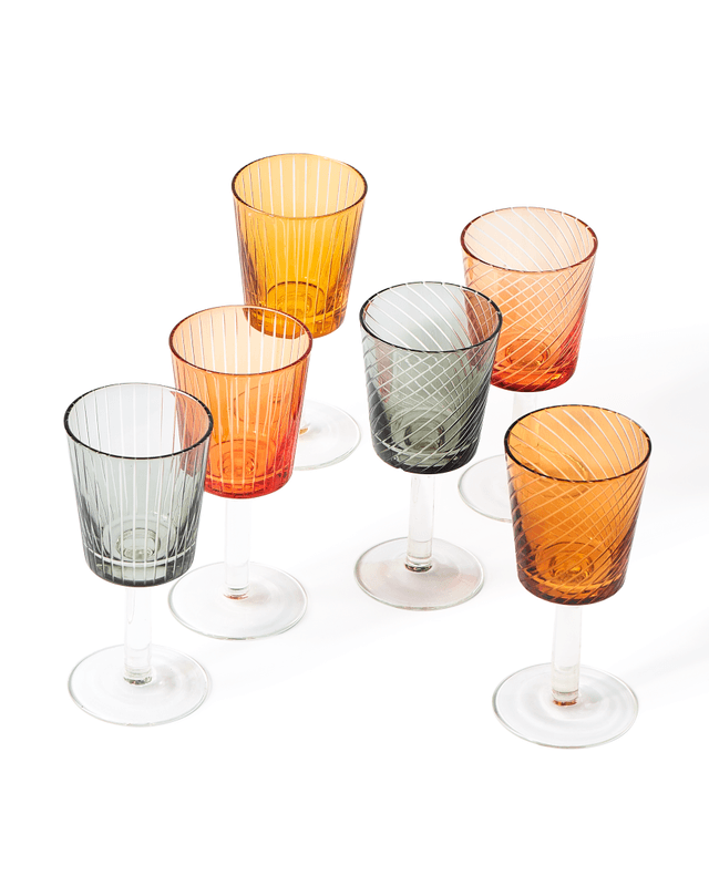 Zestaw kieliszków do wina LIBRARY brązowy Pols Potten Eye on Design