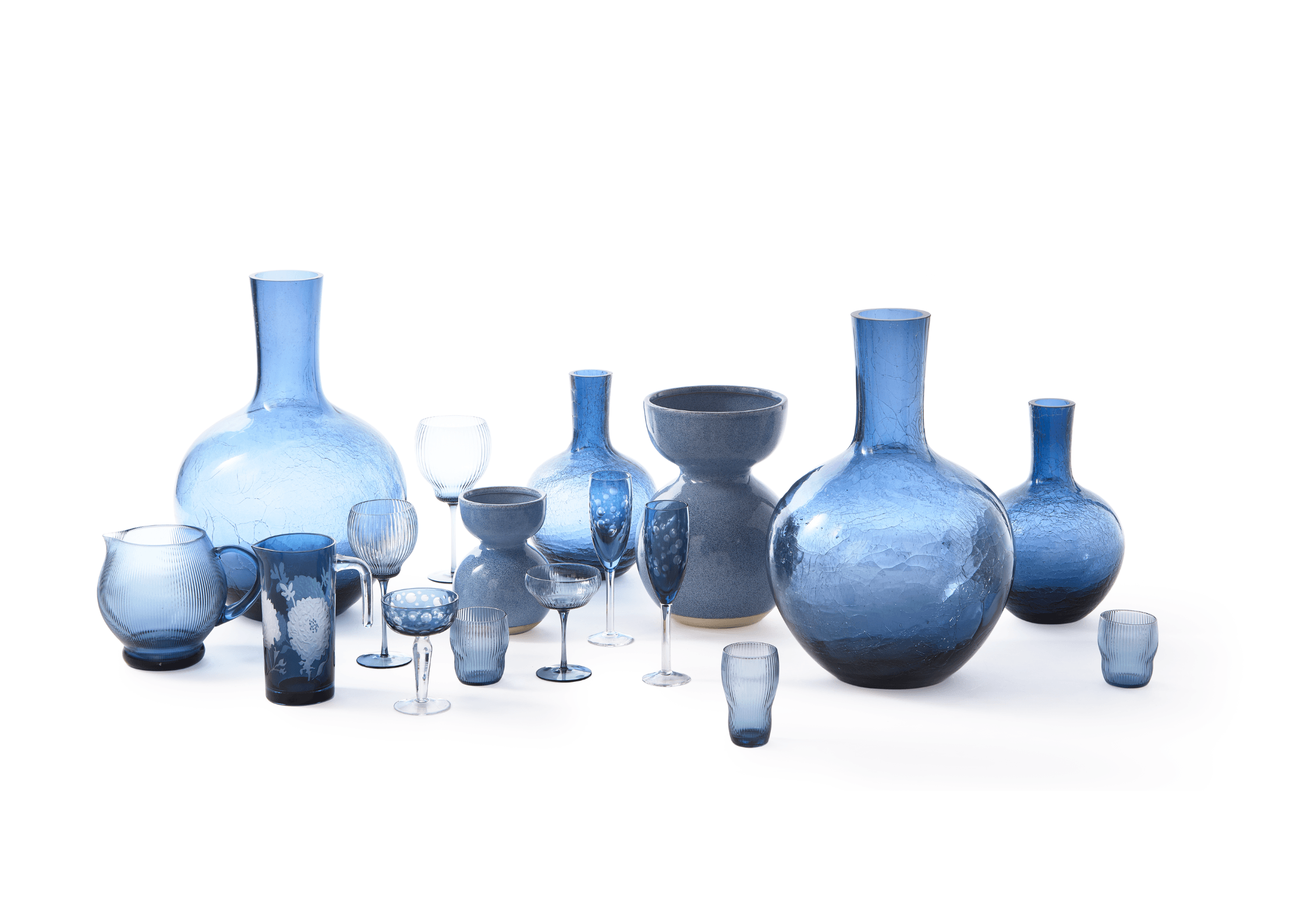 Zestaw kieliszków do wina PUM błękitny Pols Potten Eye on Design