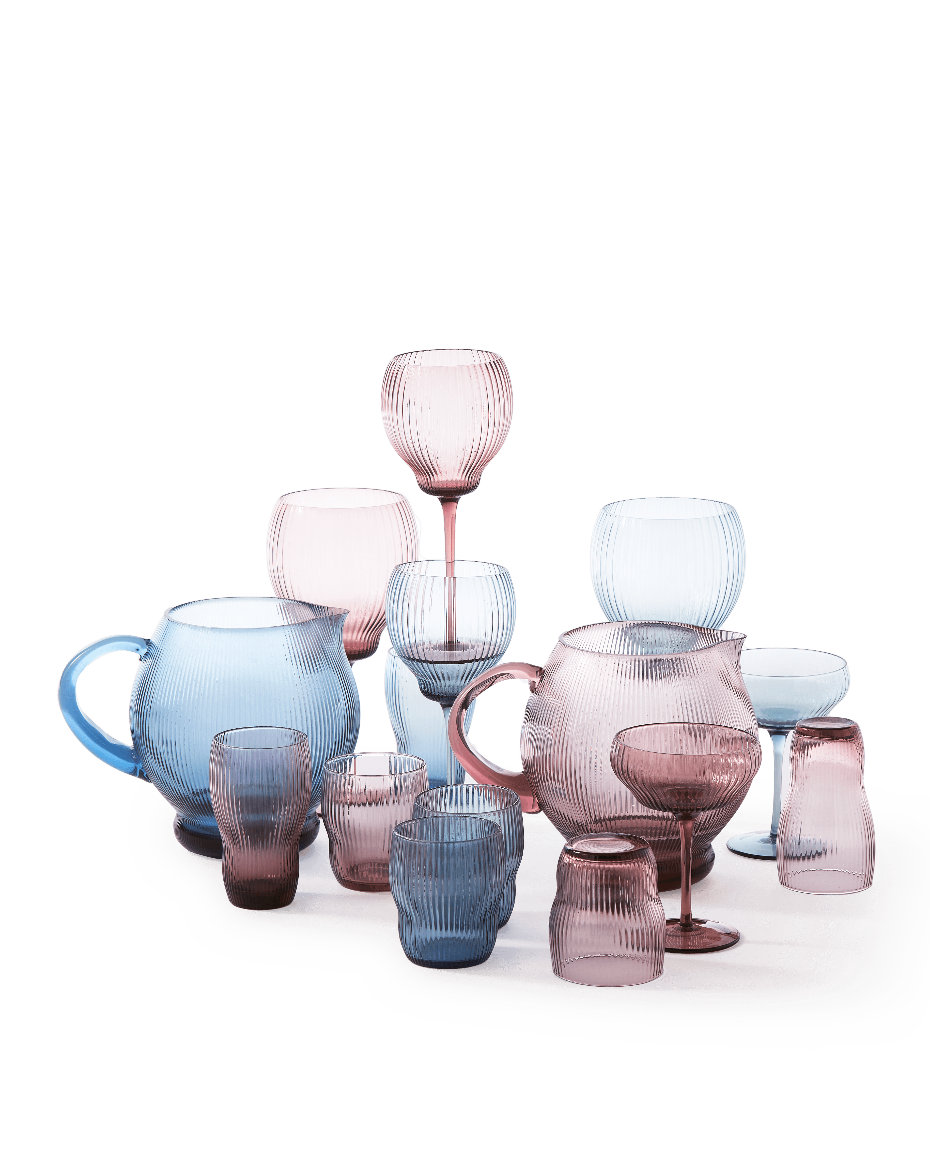 Zestaw kieliszków do wina PUM śliwkowy Pols Potten Eye on Design