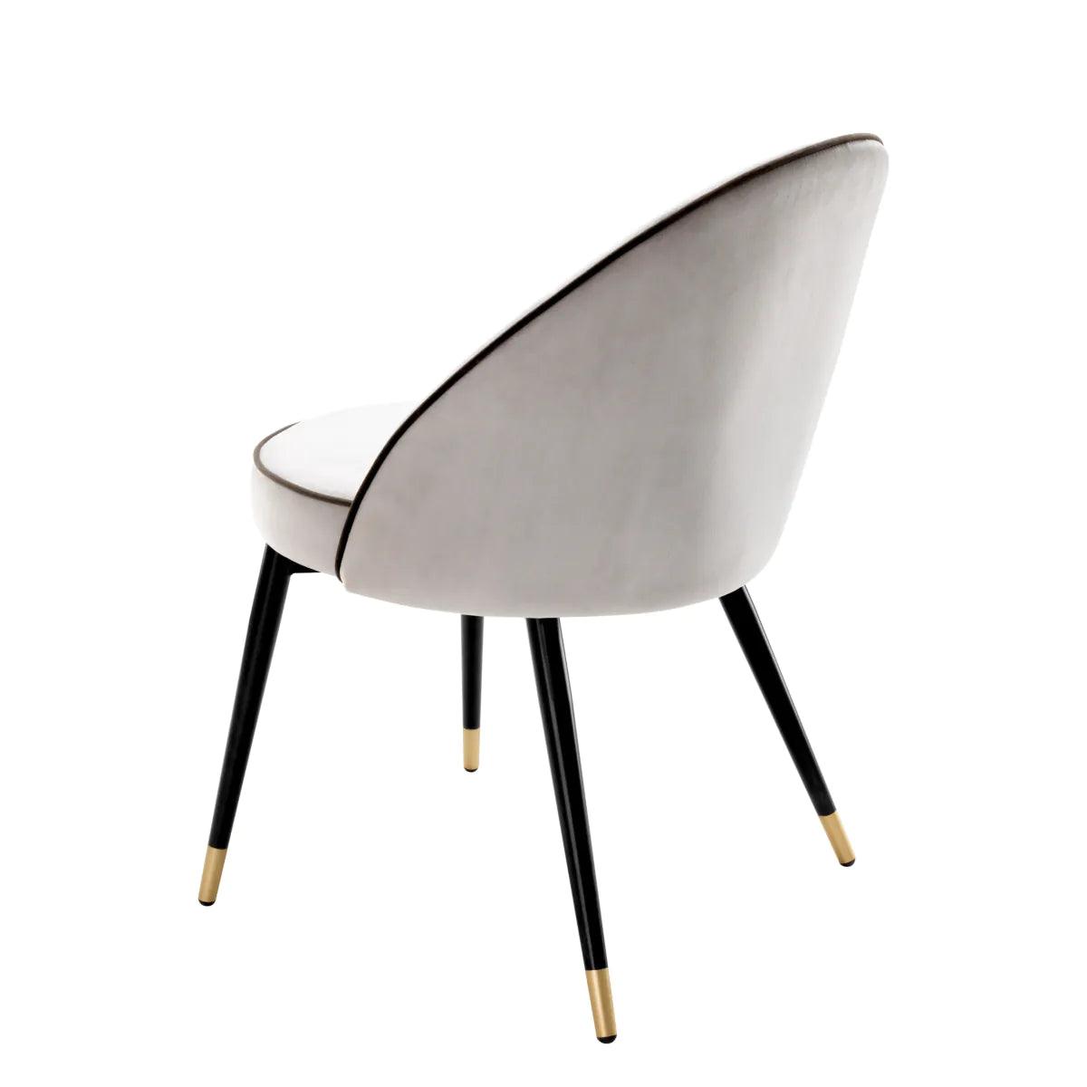 Zestaw krzeseł aksamitnych COOPER jasnoszary Eichholtz Eye on Design