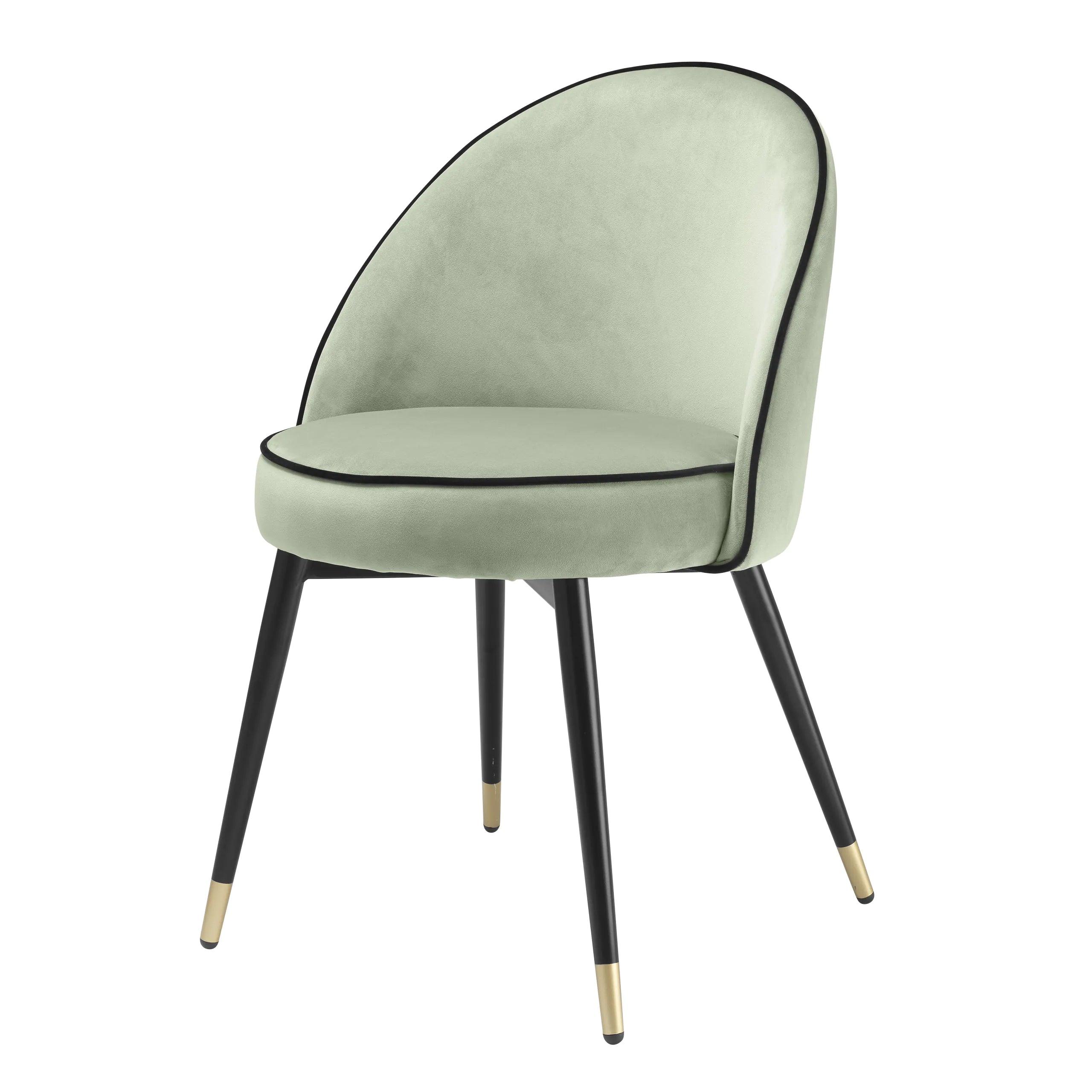 Zestaw krzeseł aksamitnych COOPER pistacjowy Eichholtz Eye on Design