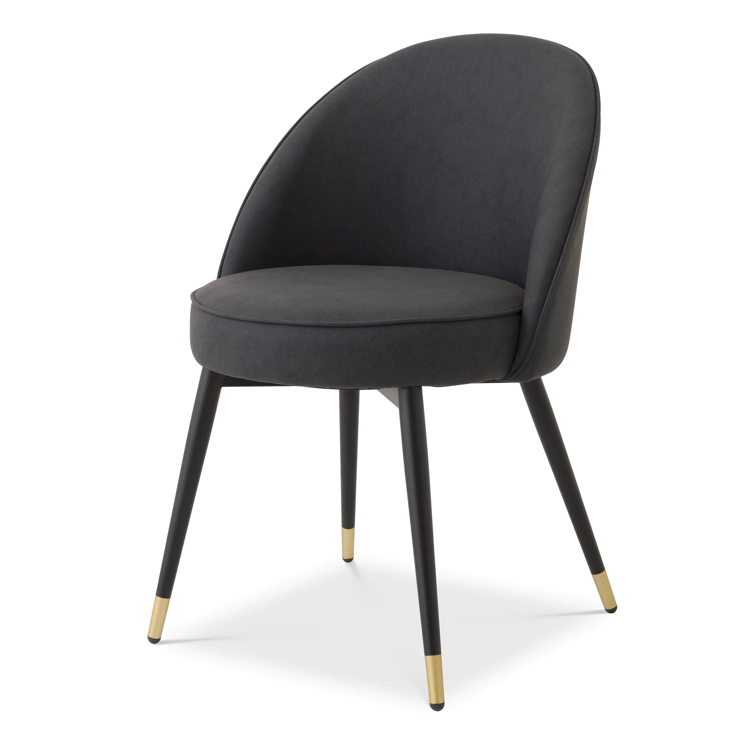 Zestaw krzeseł COOPER czarna ekoskóra Eichholtz Eye on Design