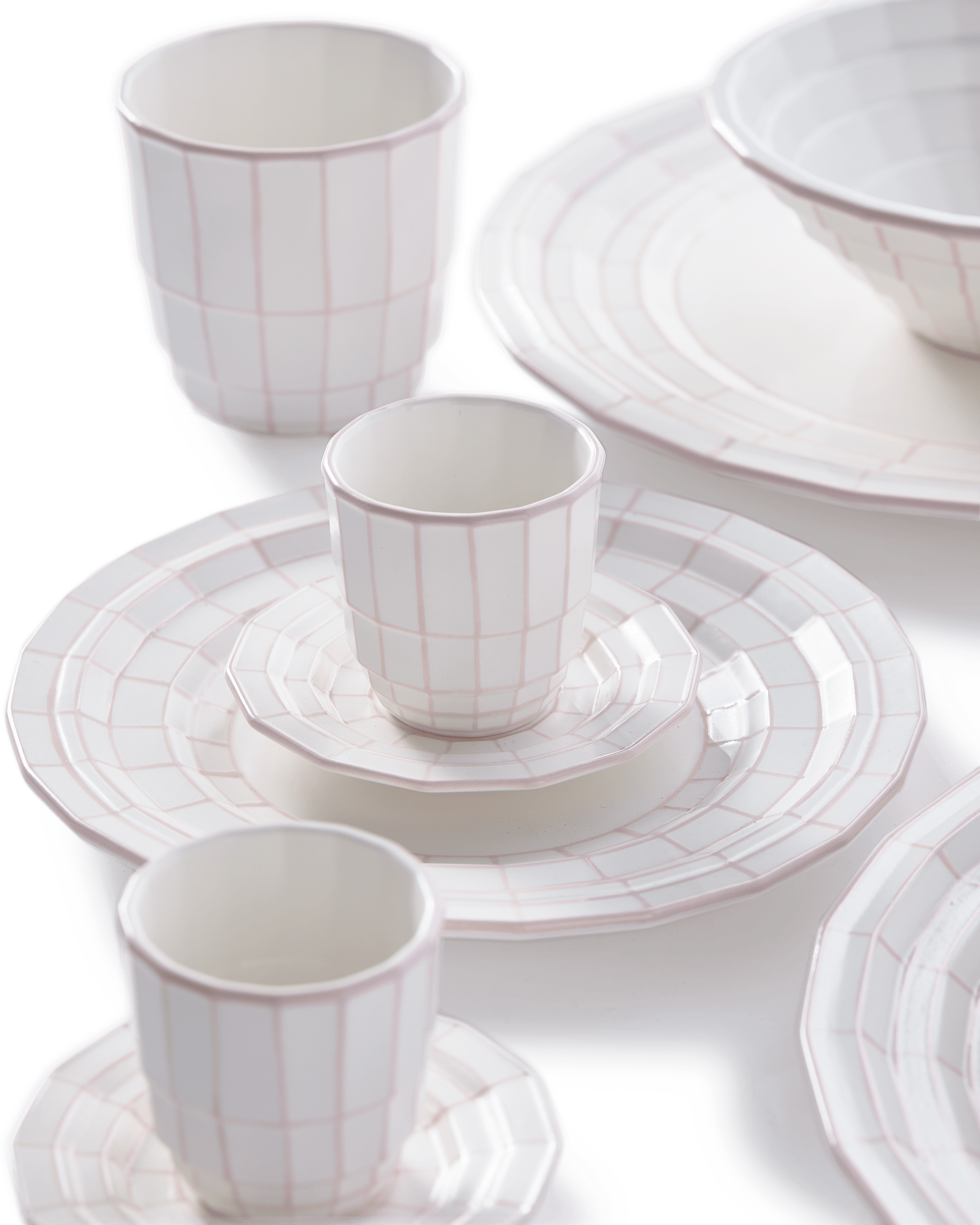 Zestaw kubków DIGI jasnoróżowy Pols Potten Eye on Design