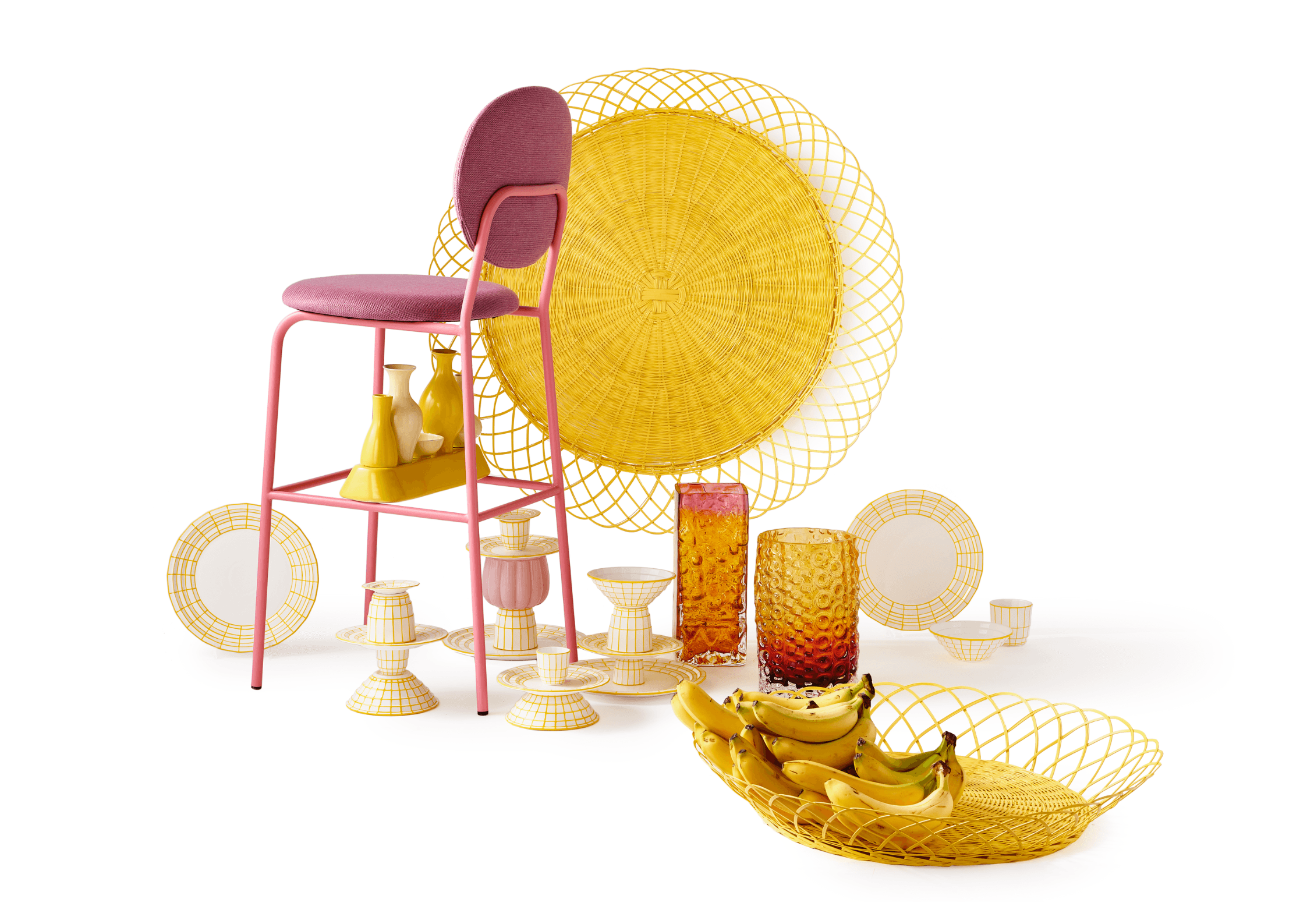 Zestaw kubków DIGI żółty Pols Potten Eye on Design