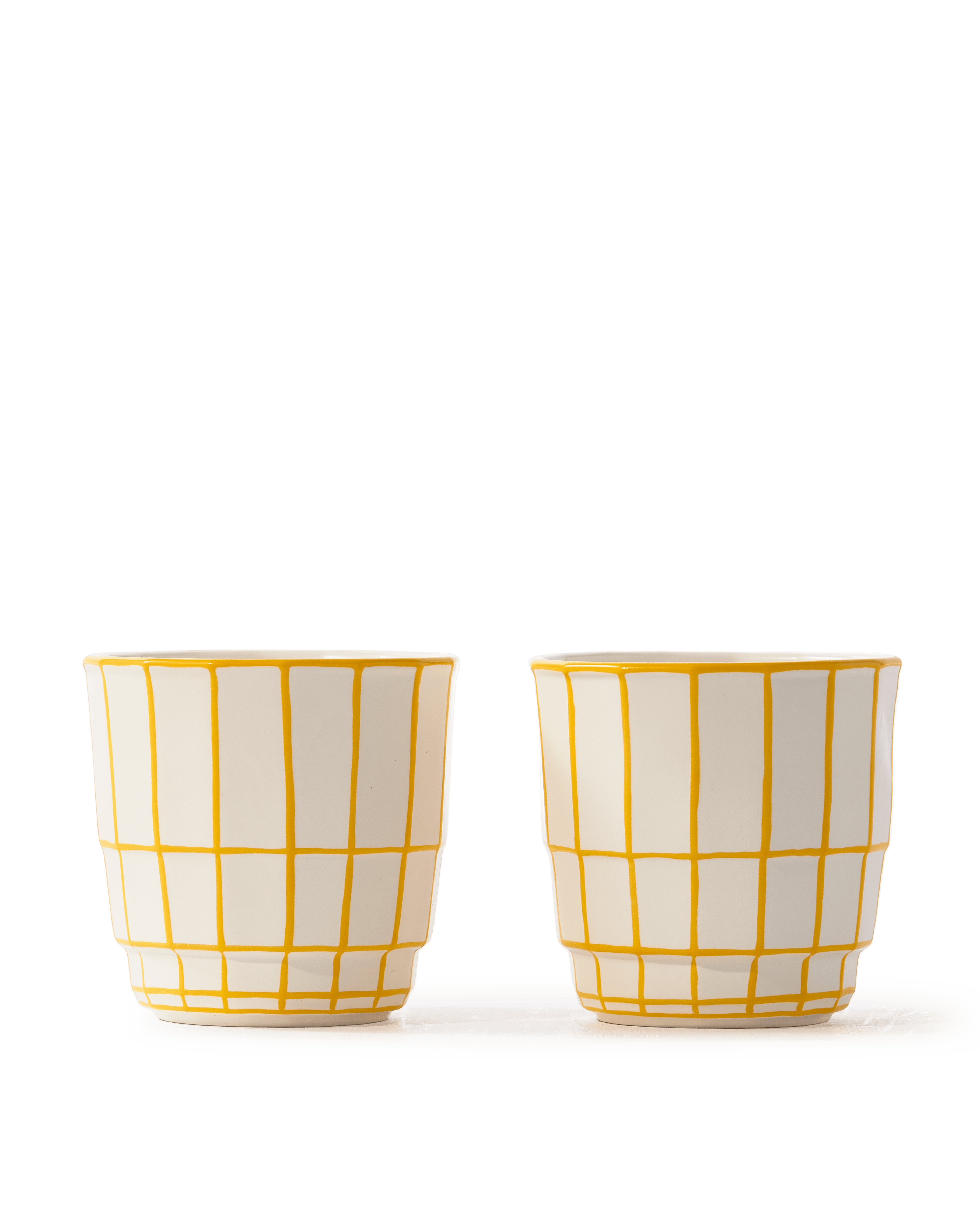 Zestaw kubków DIGI żółty Pols Potten Eye on Design