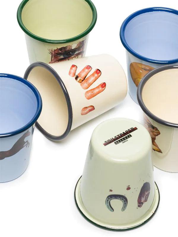 Zestaw kubków TOILETPAPER emaliowanych Seletti Eye on Design