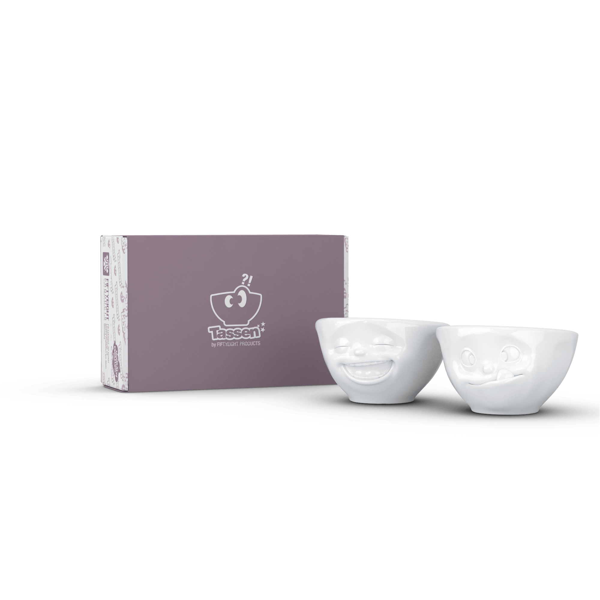 Zestaw małych miseczek LAUGHING & TASTY biały 58products Eye on Design