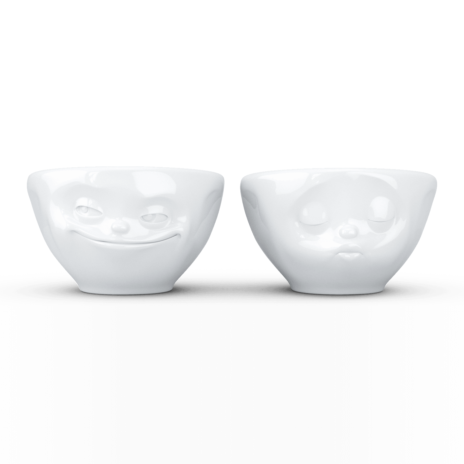 Zestaw miseczek GRINNING & KISSING biały 58products Eye on Design