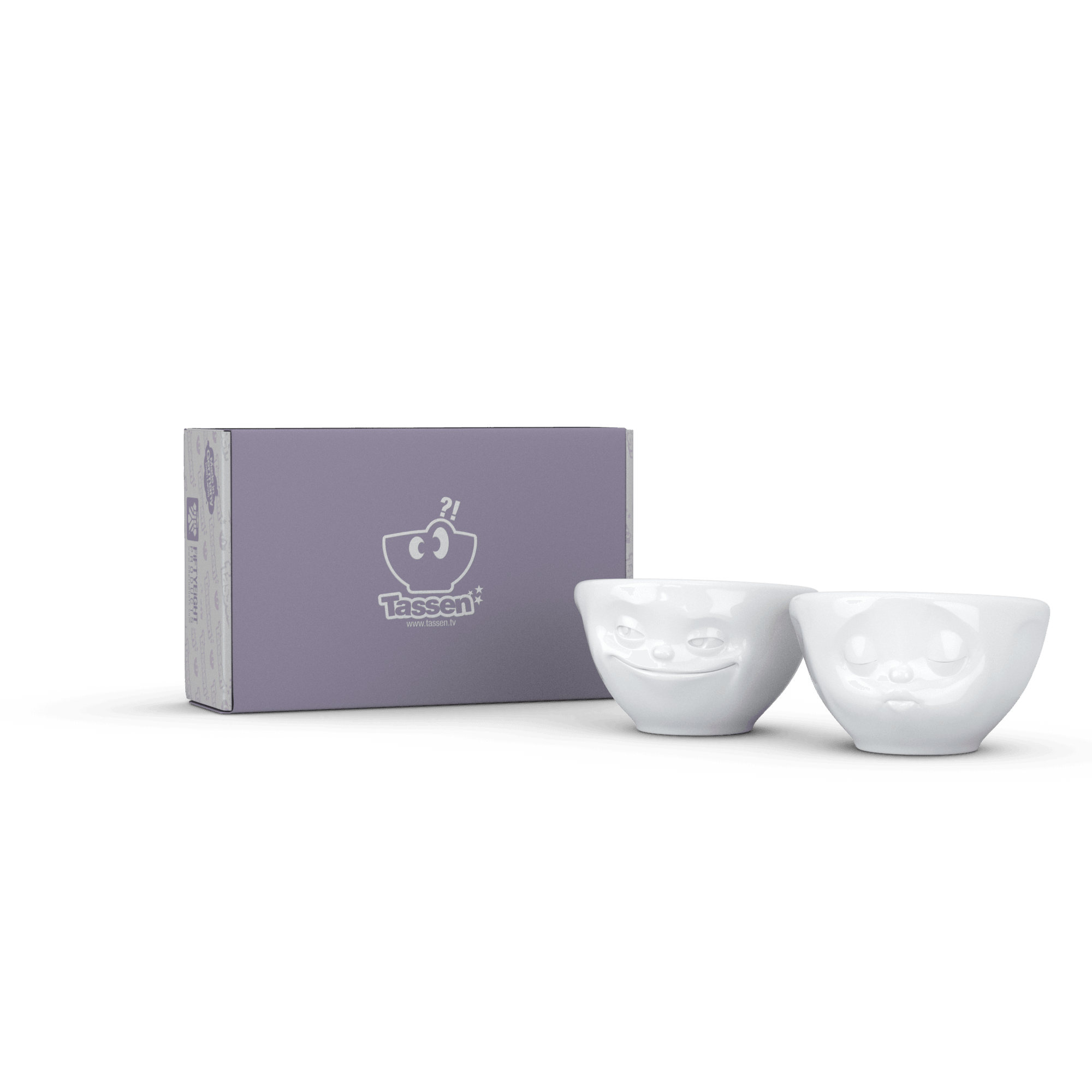 Zestaw miseczek GRINNING & KISSING biały 58products Eye on Design