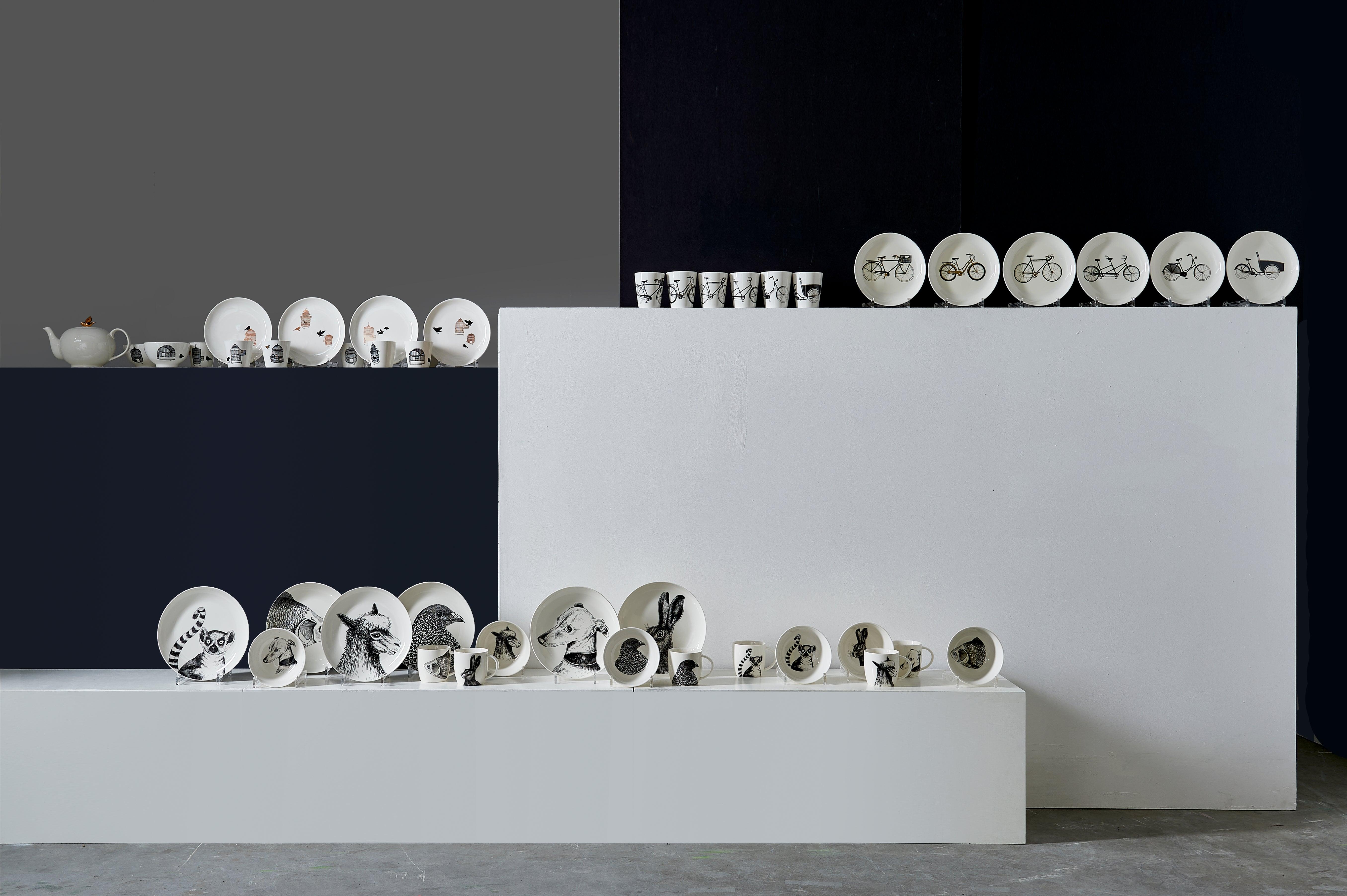 Zestaw misek na przekąski FREEDOM BIRDS biała porcelana Pols Potten Eye on Design