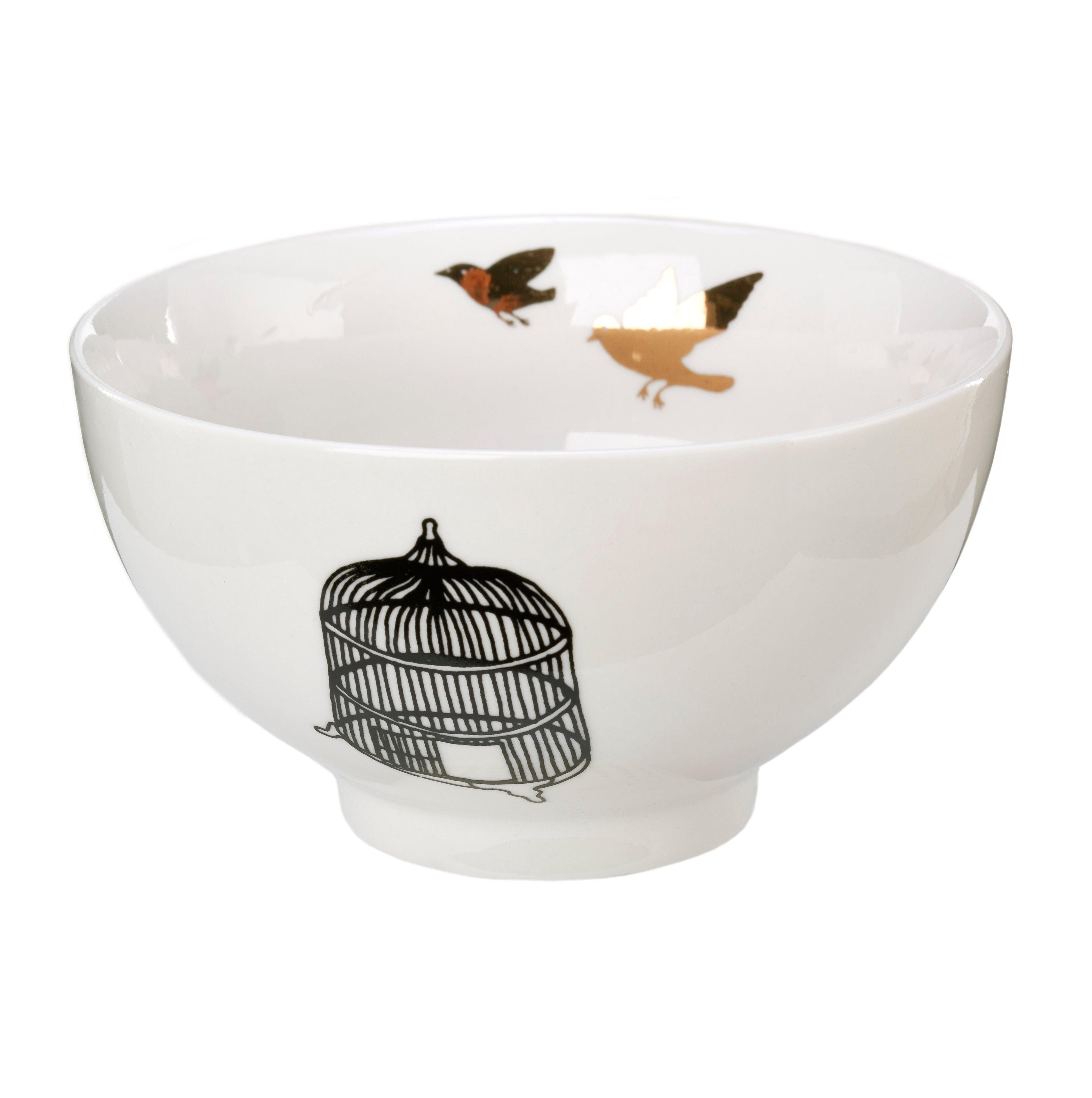 Zestaw misek na przekąski FREEDOM BIRDS biała porcelana Pols Potten Eye on Design