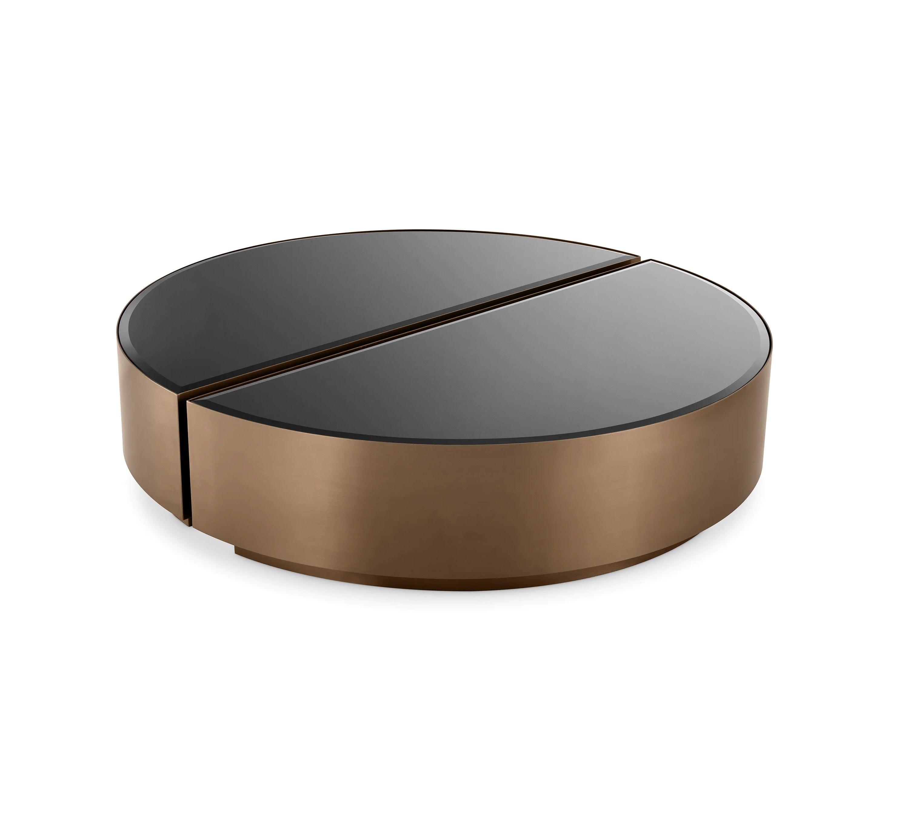 Zestaw stolików kawowych ASTRA szczotkowana miedź Eichholtz Eye on Design