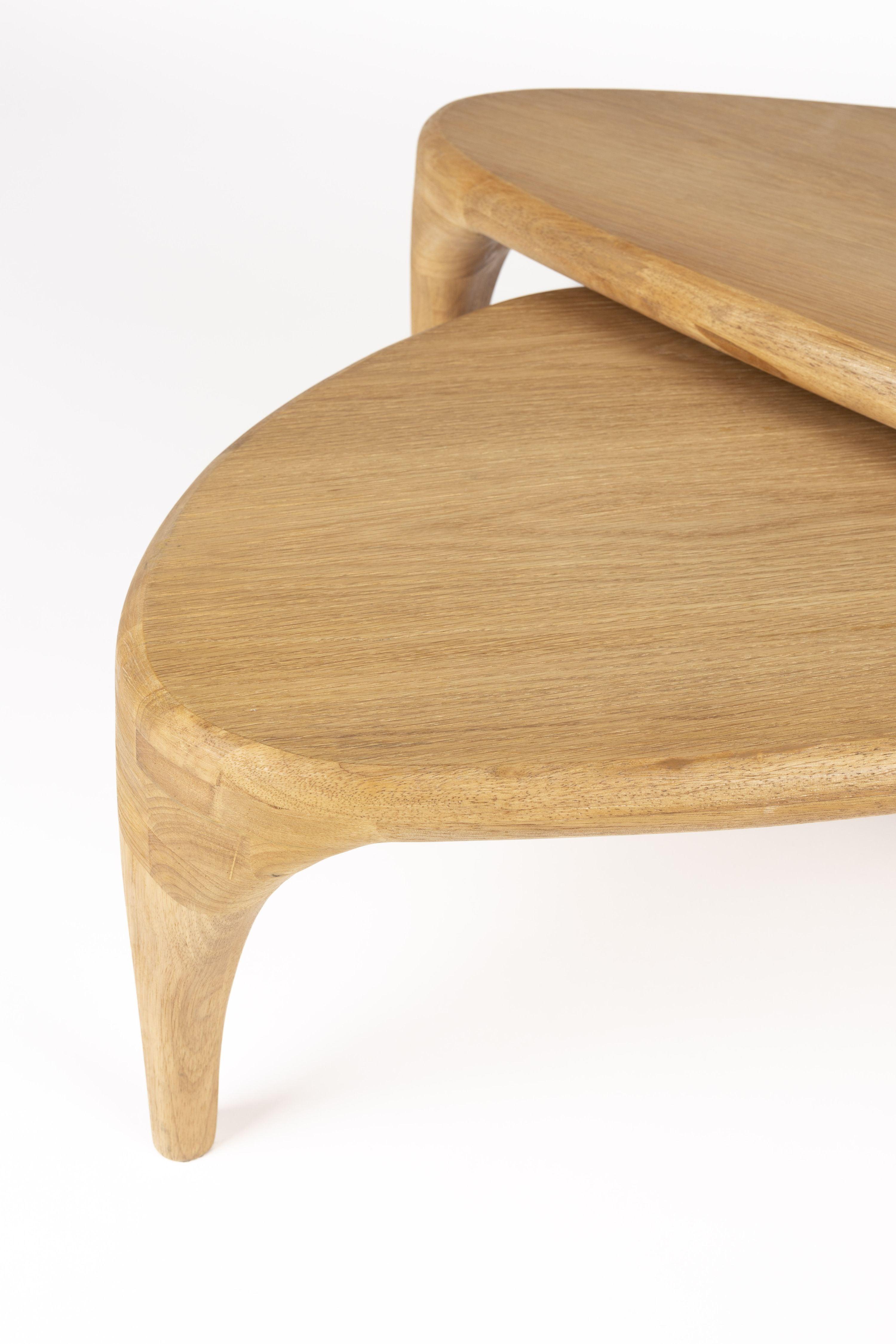 Zestaw stolików kawowych ISLA fornir dębowy Zuiver Eye on Design