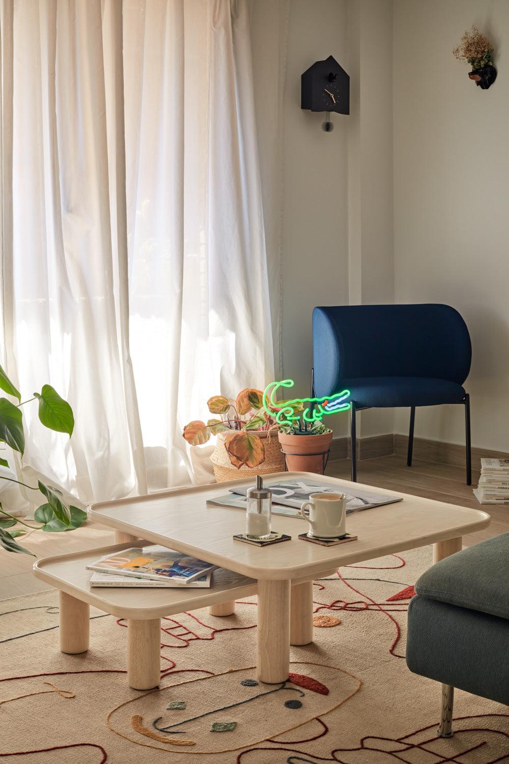 Zestaw stolików kawowych NEST drewniany Teulat Eye on Design