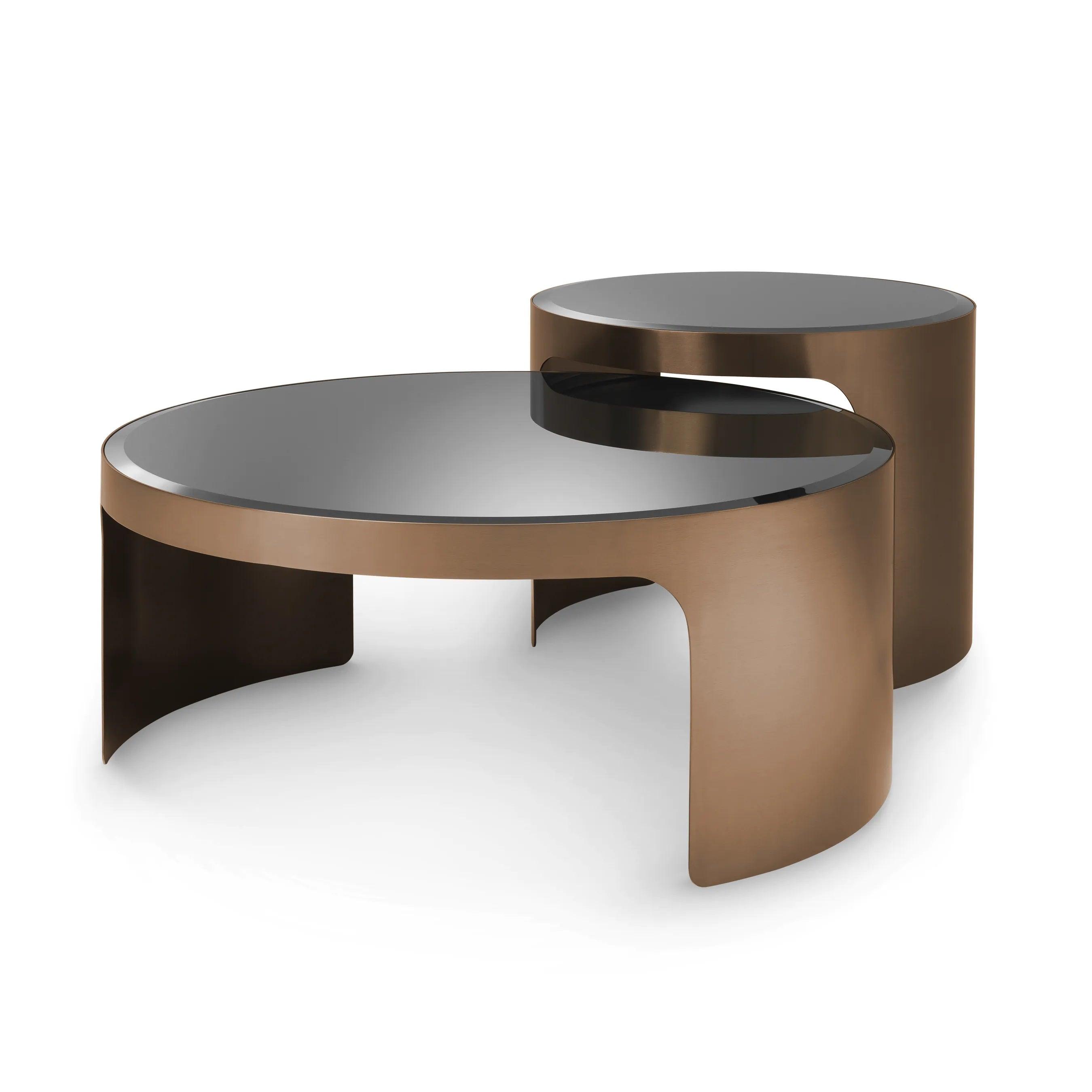 Zestaw stolików kawowych PIEMONTE miedziany Eichholtz Eye on Design