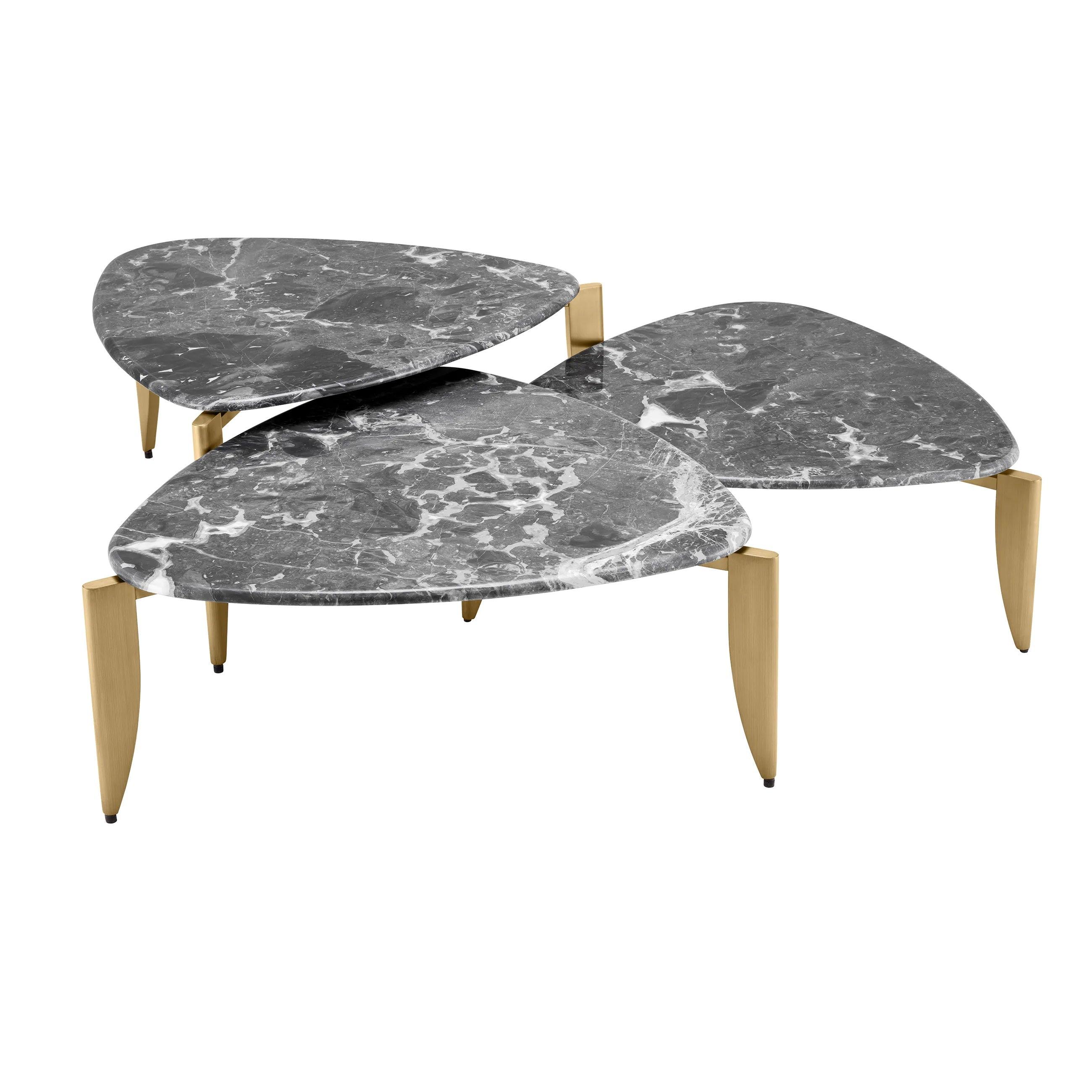 Zestaw stolików kawowych REGIONI szary marmur Eichholtz Eye on Design