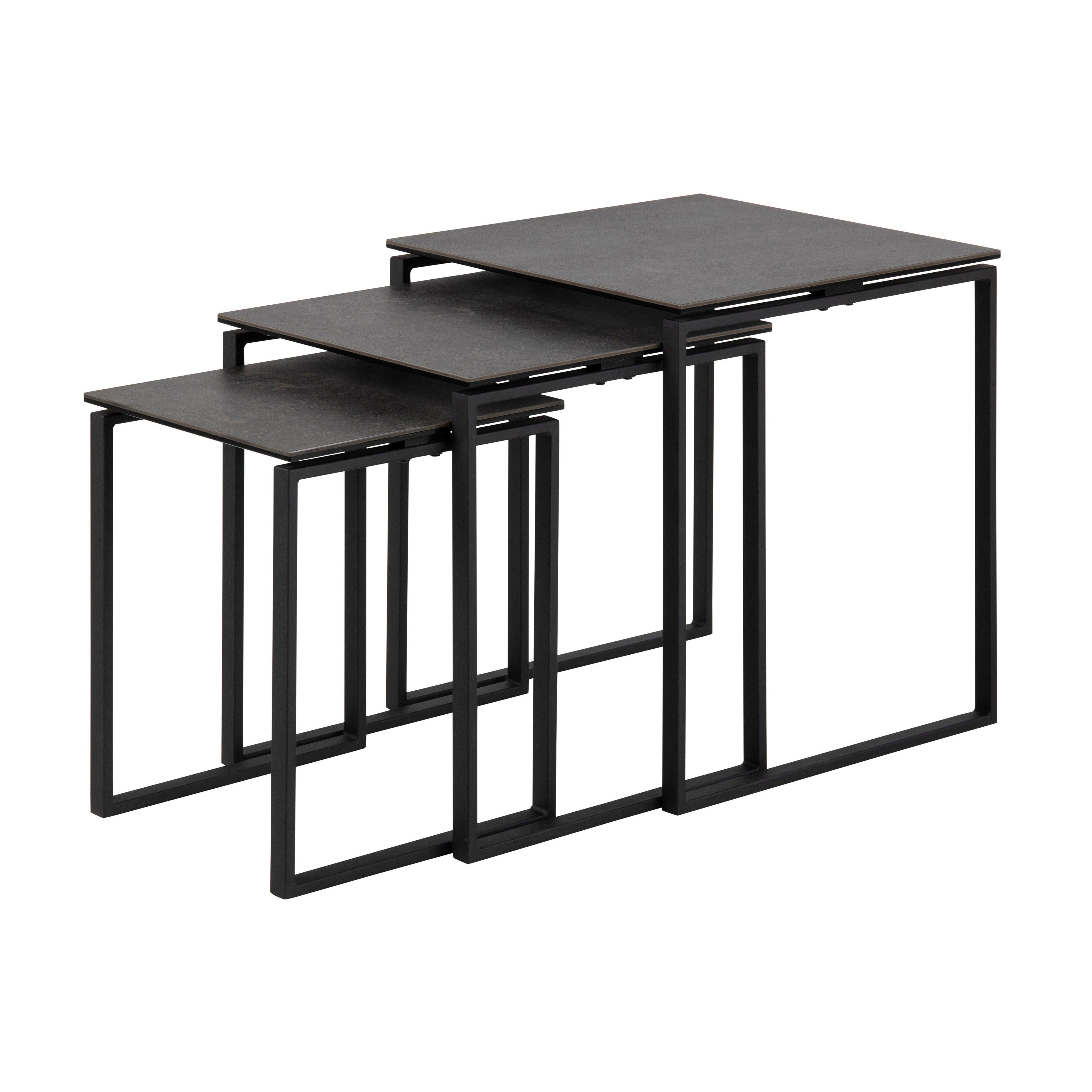 Zestaw stolików SOREN czarny Home Essentials Eye on Design