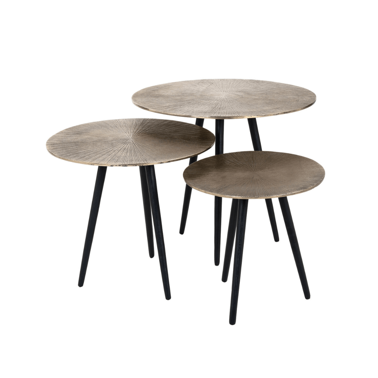 Zestaw stolików VITTORIO szampański złoty Richmond Interiors Eye on Design