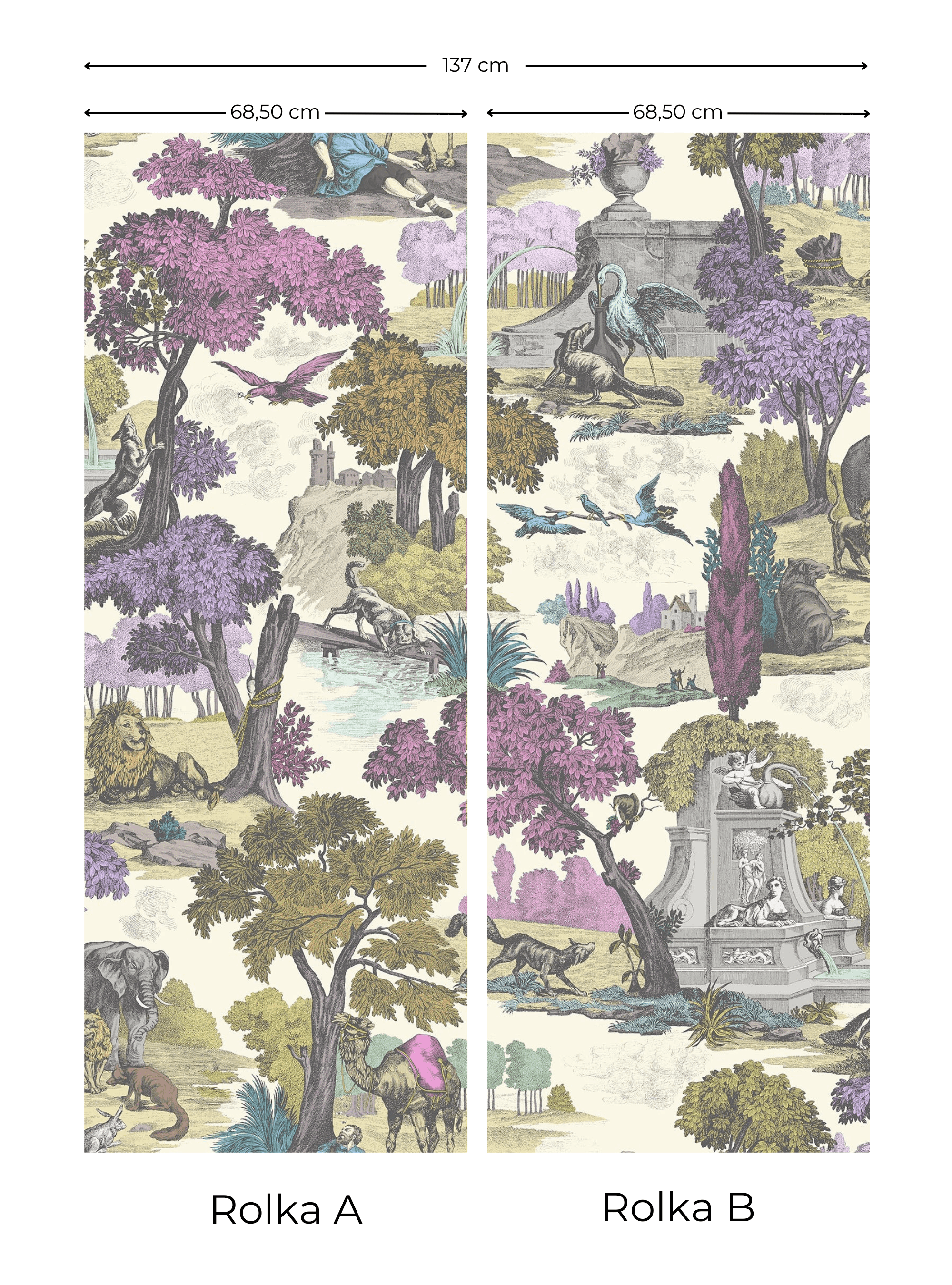 Zestaw tapet CONTEMPORARY COLLECTION - Versailles Grand fioletowy Cole & Son Eye on Design